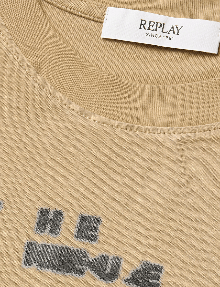 Replay - BOXY JERSEY T-Shirt - beige - 4