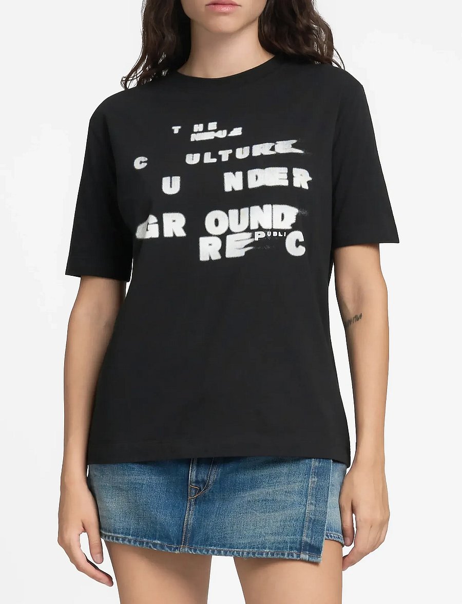 Replay - BOXY JERSEY T-Shirt - t-särgid - black - 0