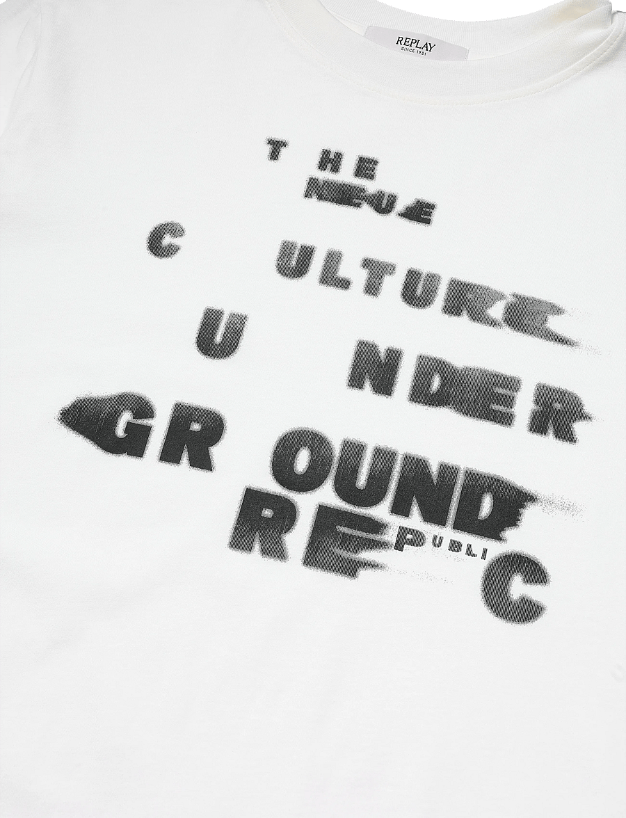 Replay - BOXY JERSEY T-Shirt - t-shirts - white - 4