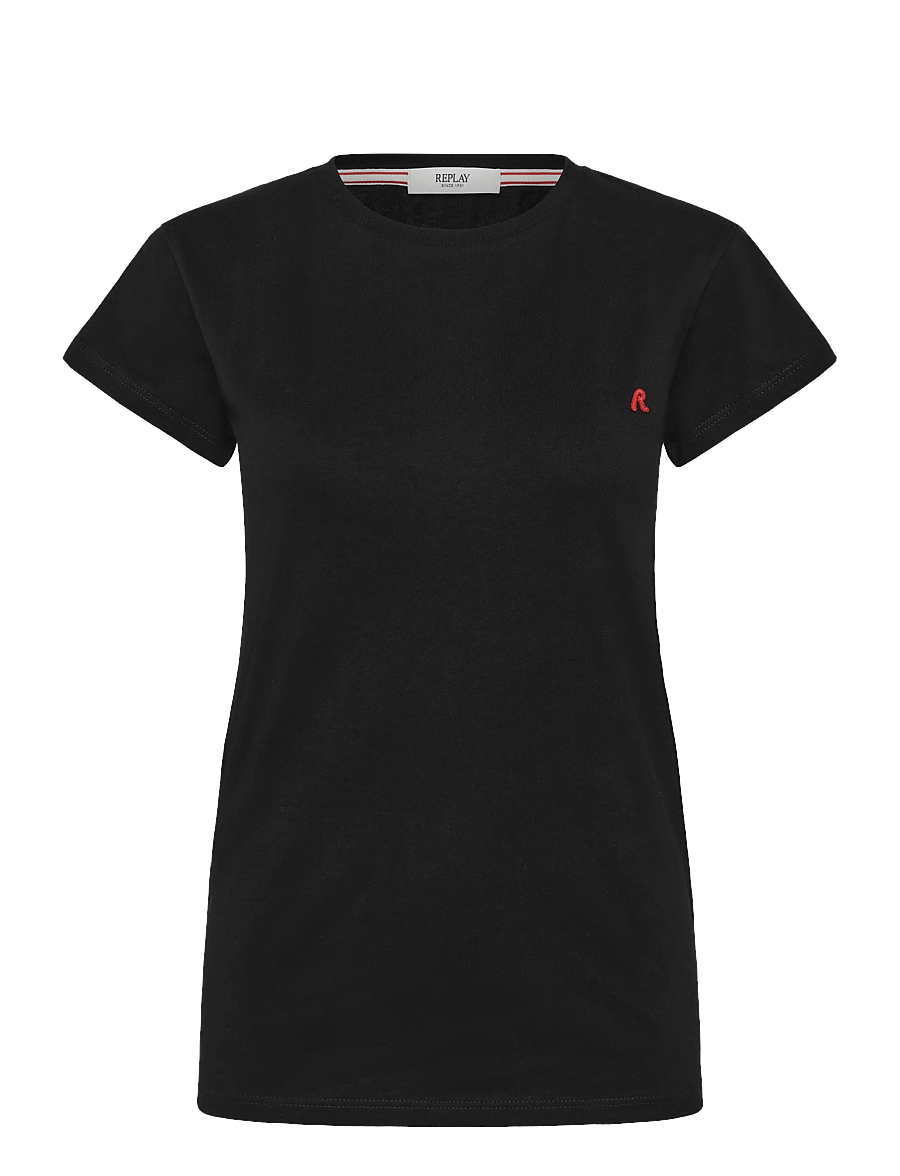 Replay - SKINNY JERSEY T-Shirt - black - 1