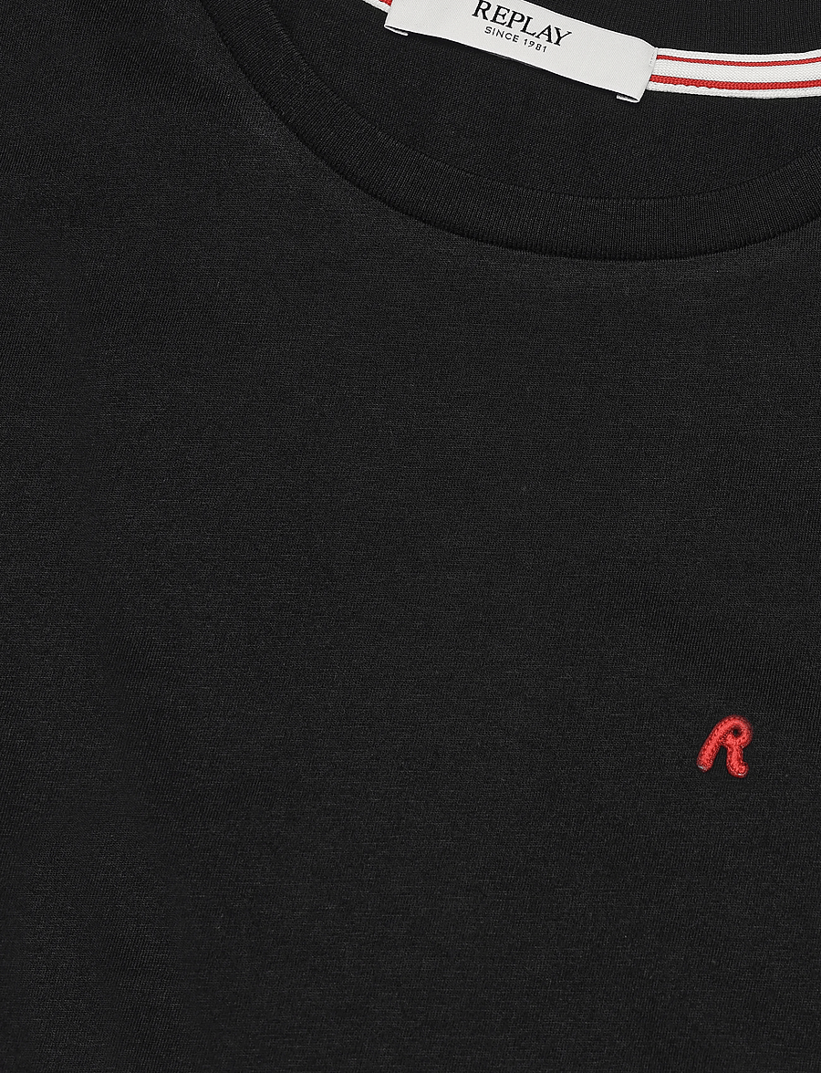 Replay - SKINNY JERSEY T-Shirt - black - 4