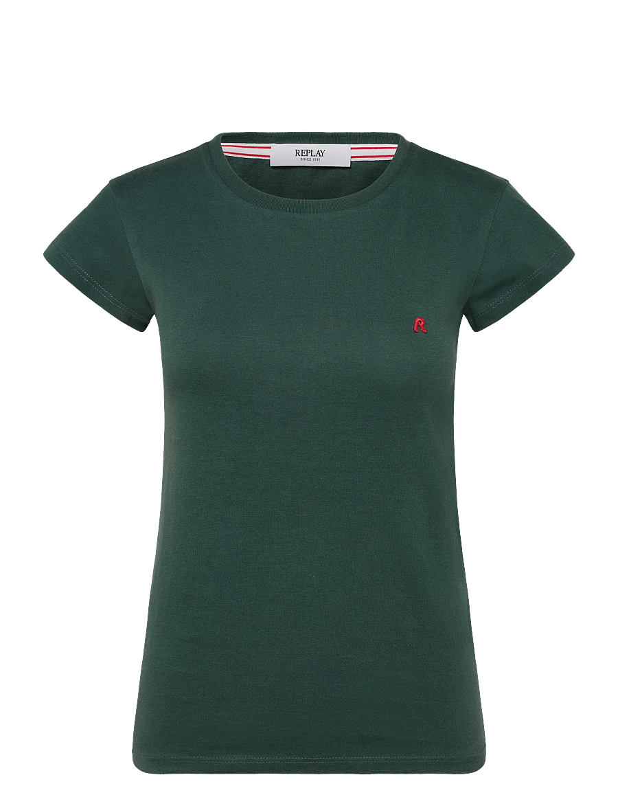 Replay - SKINNY JERSEY T-Shirt - t-shirts - green - 1