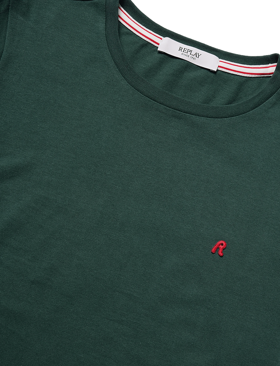 Replay - SKINNY JERSEY T-Shirt - t-shirts - green - 4