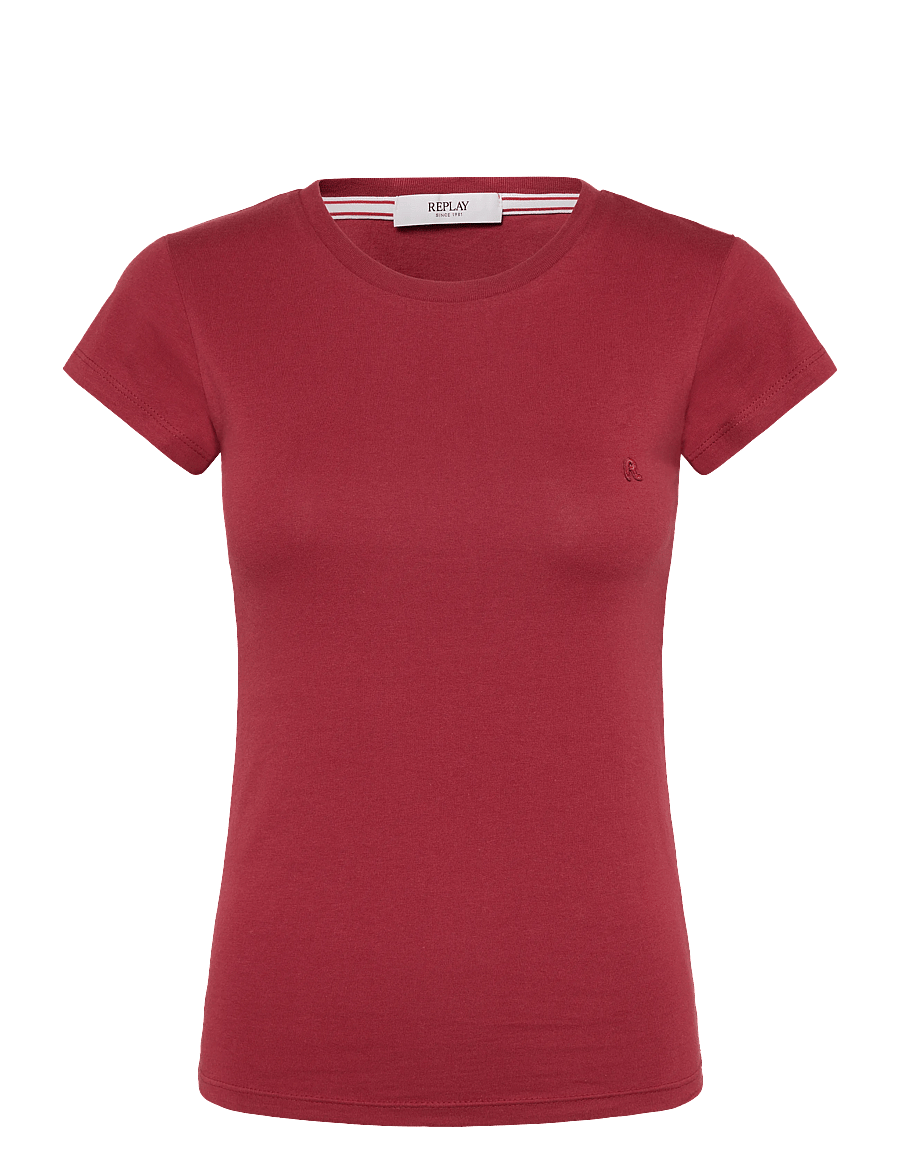 Replay - SKINNY JERSEY T-Shirt - t-särgid - red - 1
