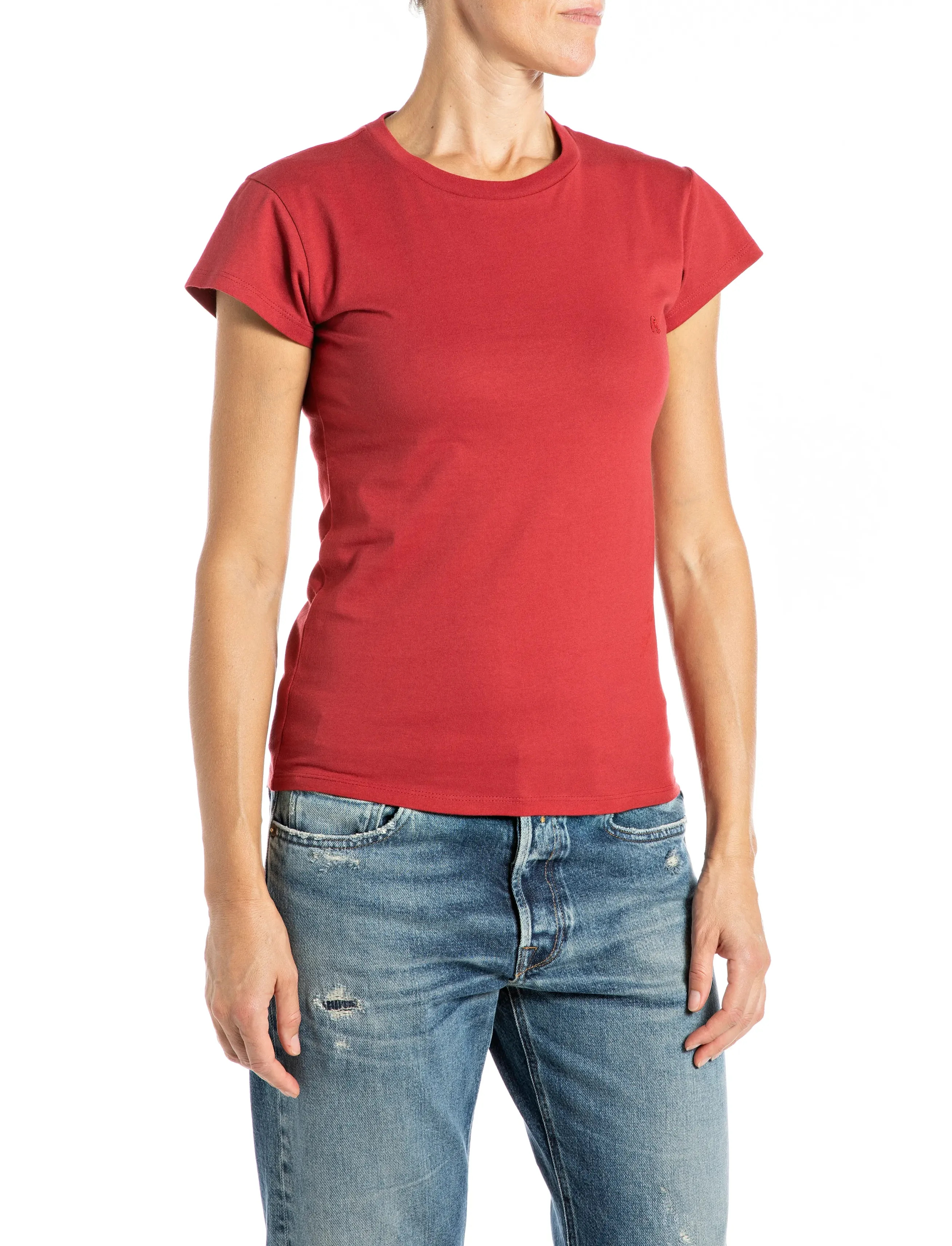 Replay SKINNY   JERSEY T-Shirt - T-shirts & Tops - RED / red