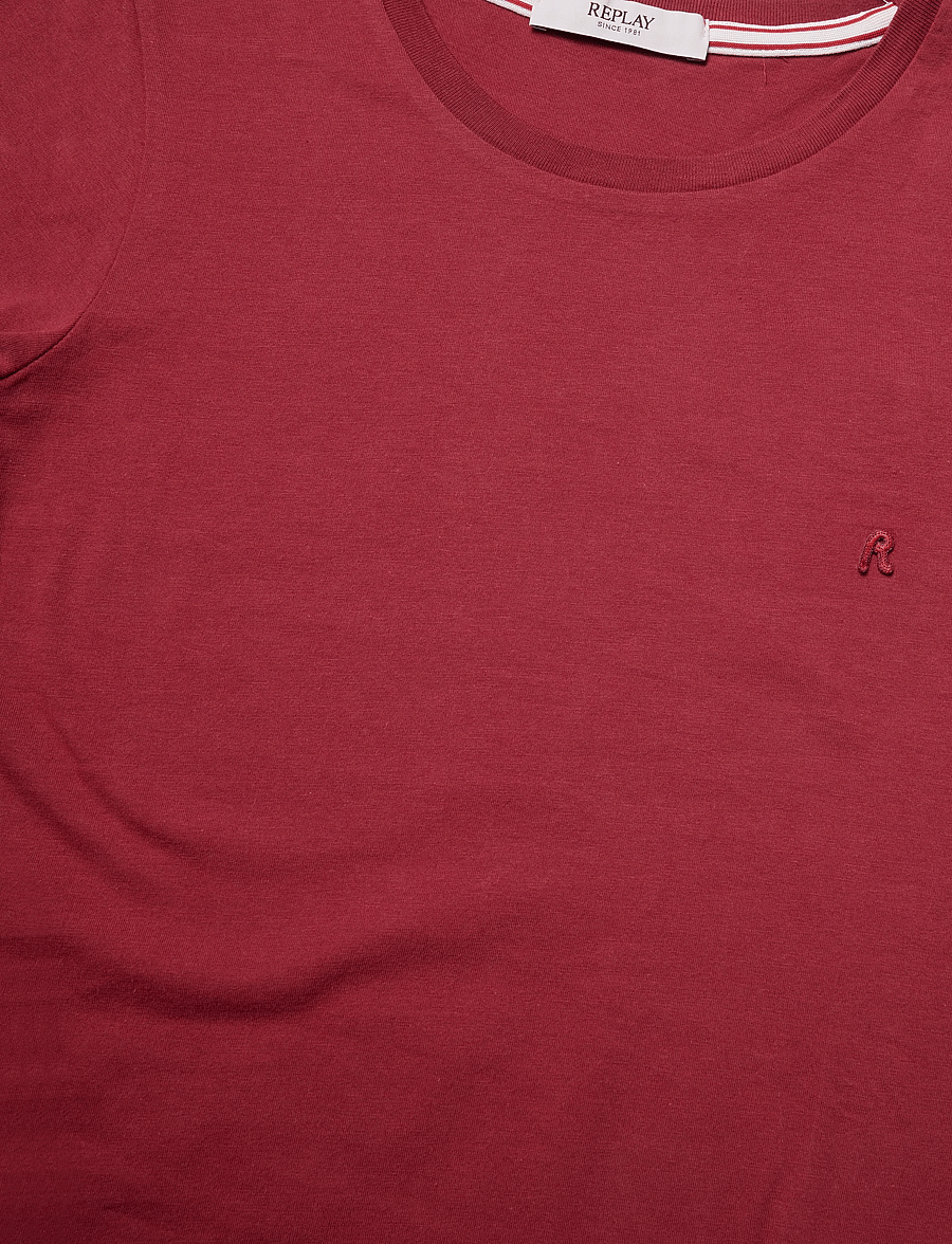 Replay - SKINNY JERSEY T-Shirt - t-särgid - red - 4