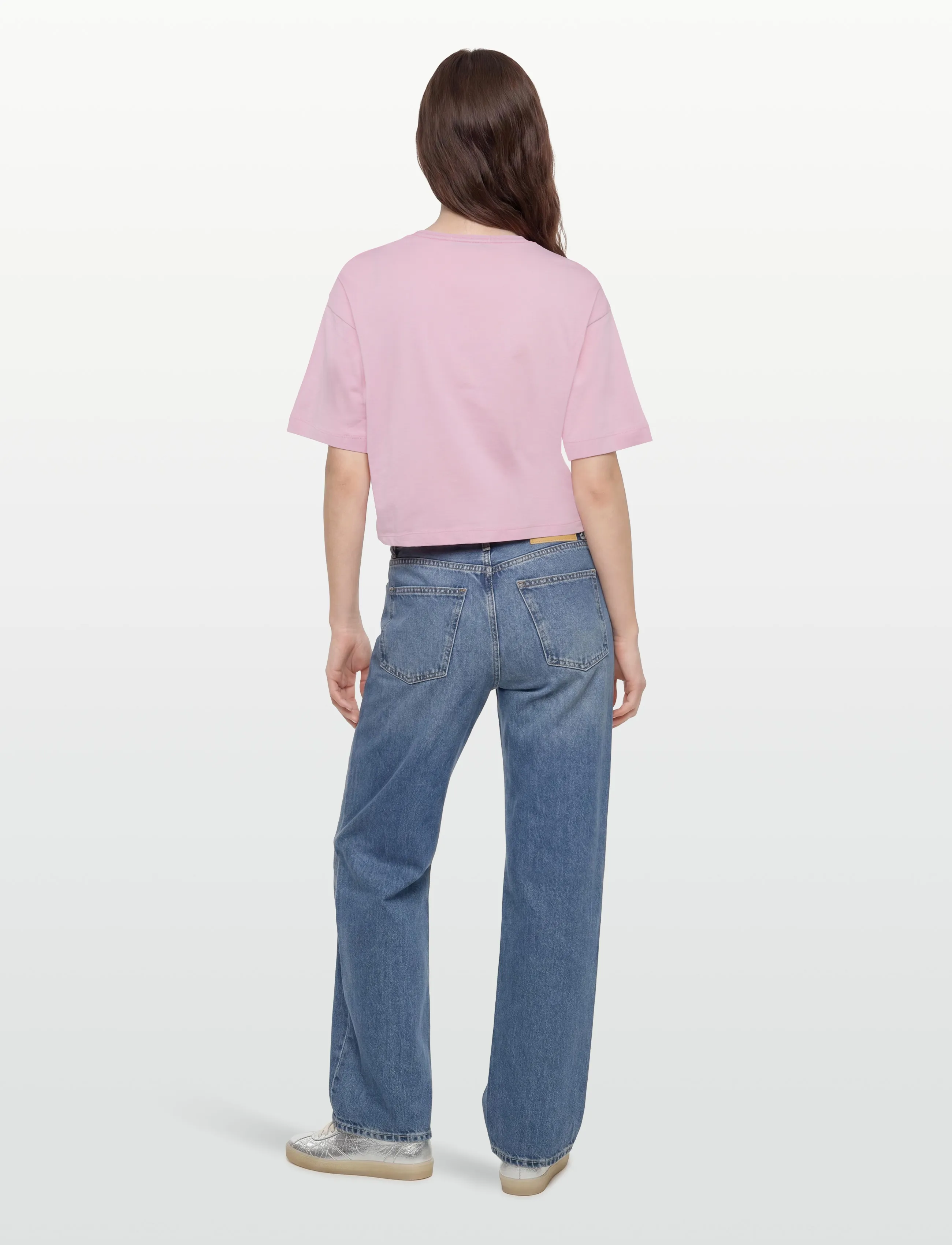 Replay - CROPPED O.SIZE   JERSEY T-Shirt - crop tops - pink - 4