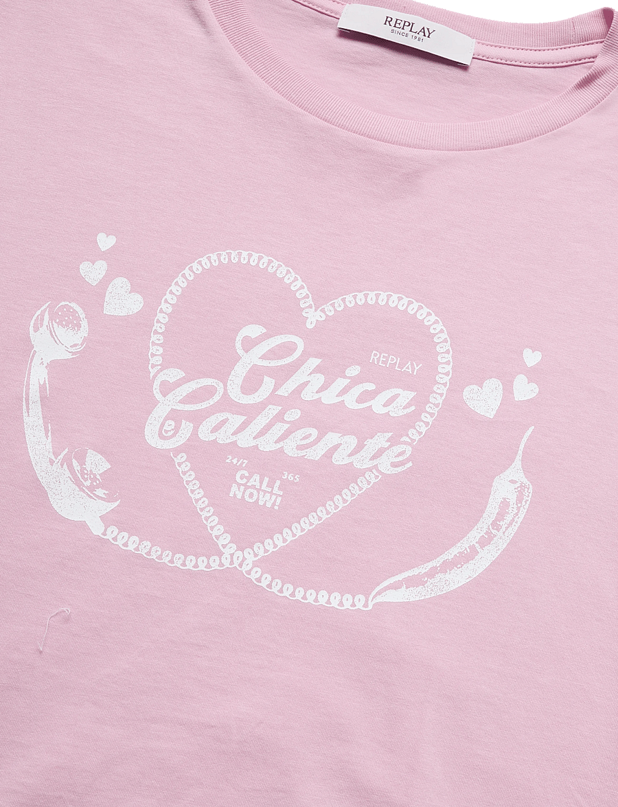Replay - CROPPED O.SIZE JERSEY T-Shirt - pink - 2