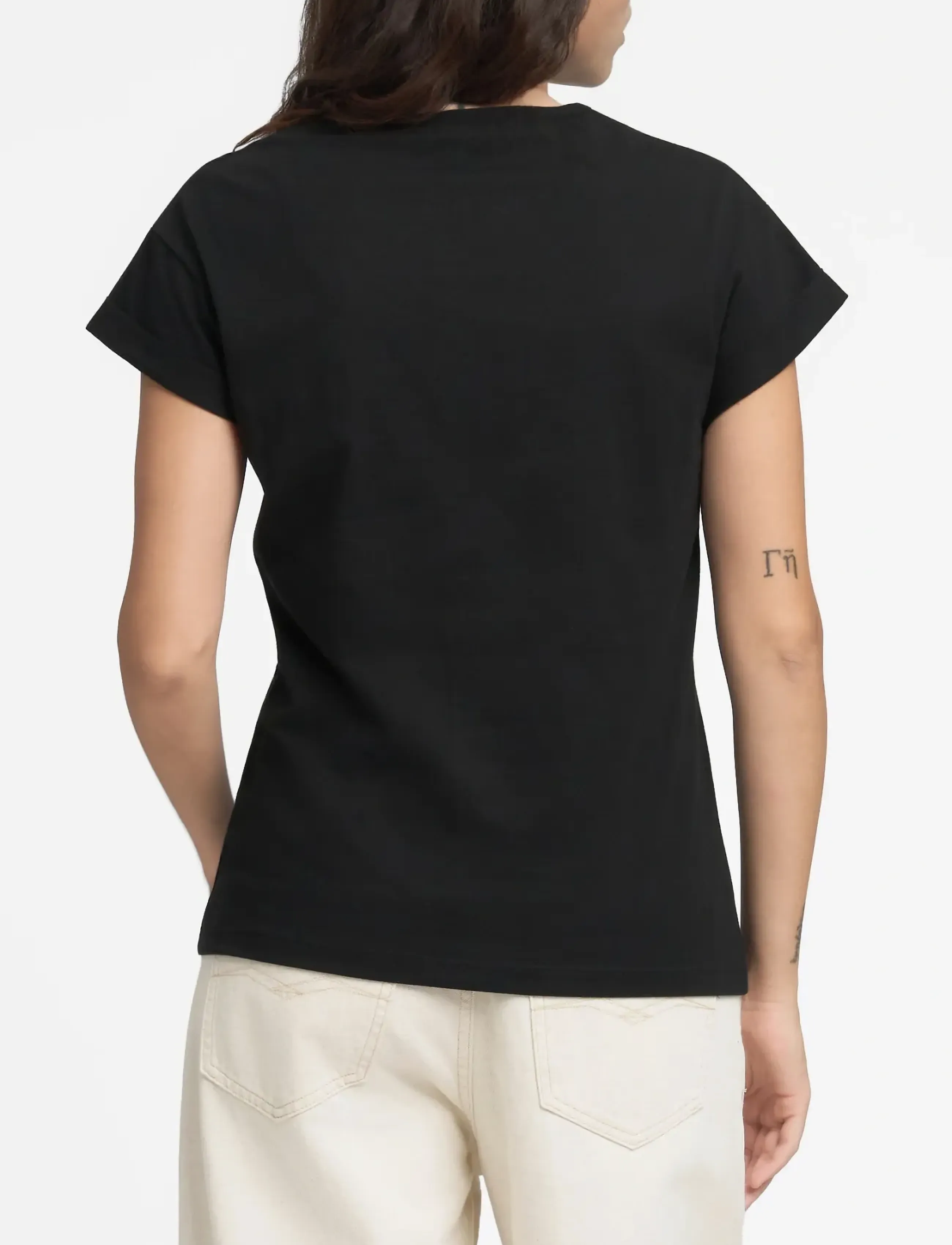 Replay - REGULAR   JERSEY T-Shirt WINTER WHITE - black - 3