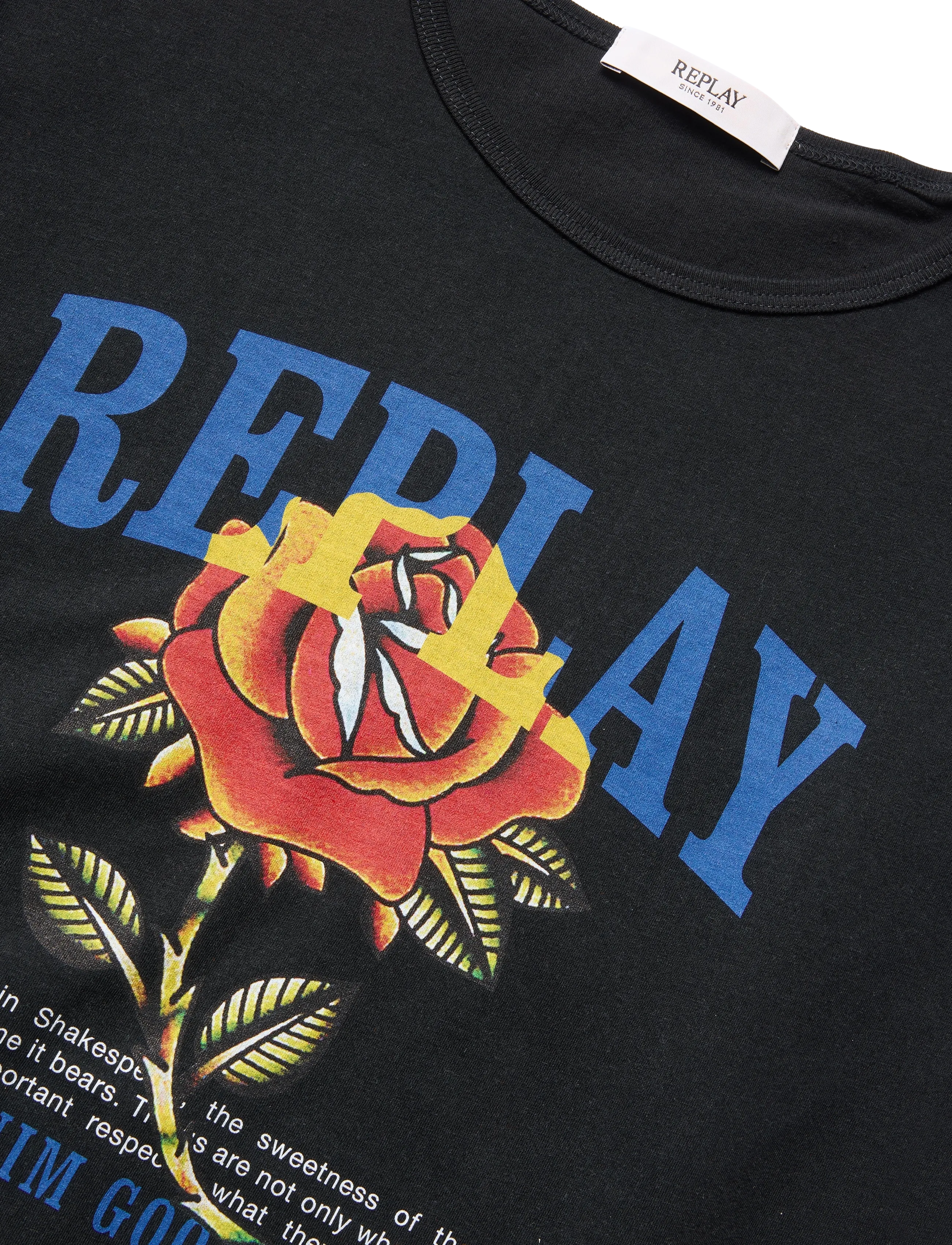 Replay - REGULAR   JERSEY T-Shirt WINTER WHITE - black - 4