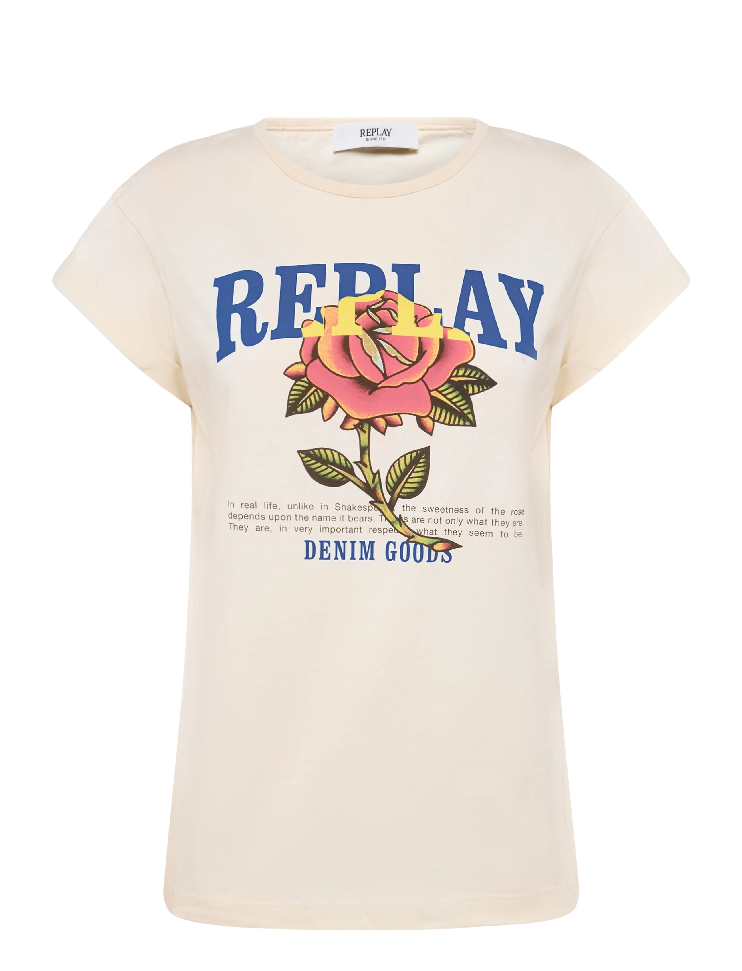 Replay - REGULAR   JERSEY T-Shirt WINTER WHITE - white - 1