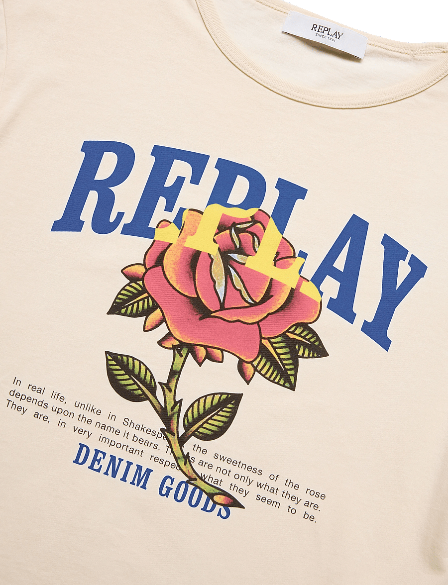 Replay - REGULAR JERSEY T-Shirt WINTER WHITE - t-shirts - white - 4