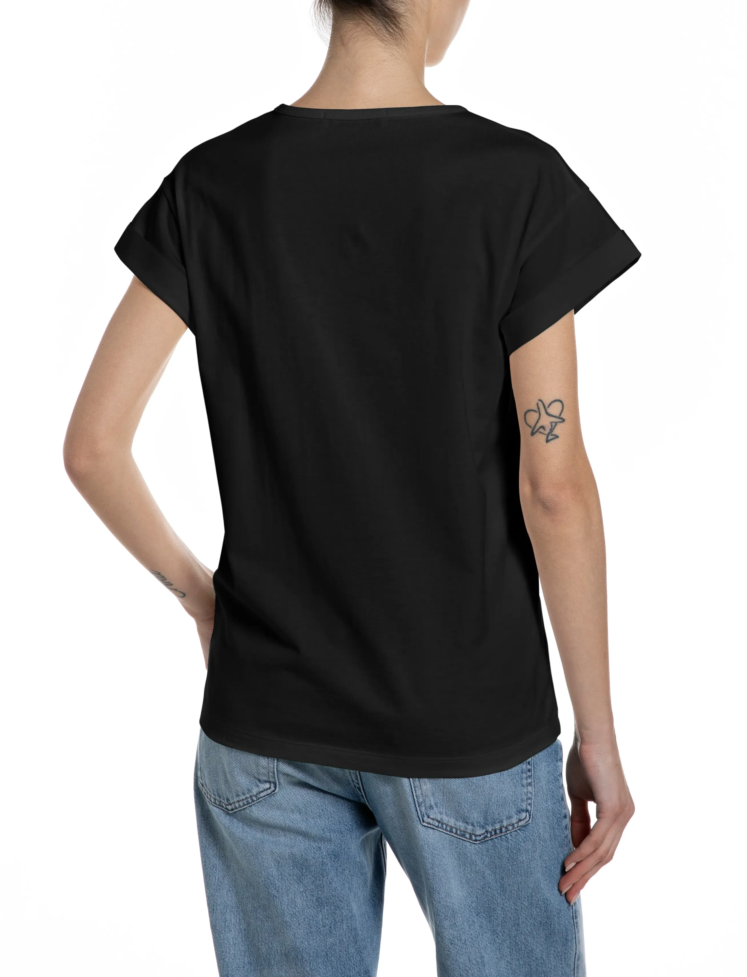 Replay - REGULAR   JERSEY T-Shirt BLACK - black - 3