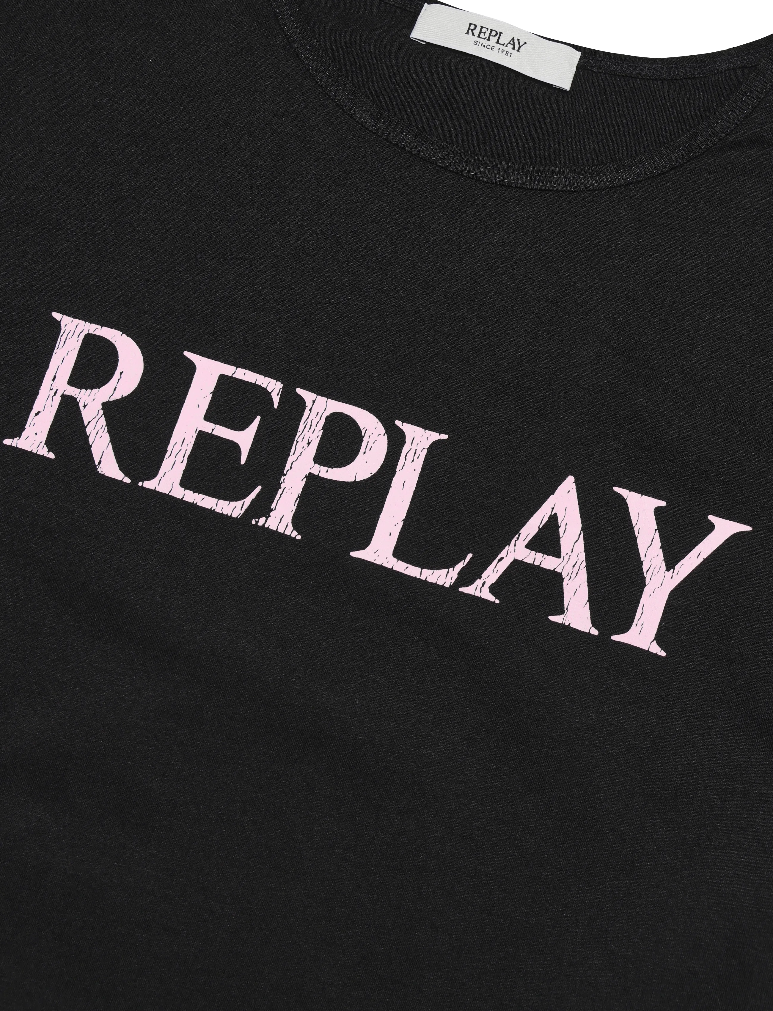 Replay - REGULAR   JERSEY T-Shirt BLACK - black - 4