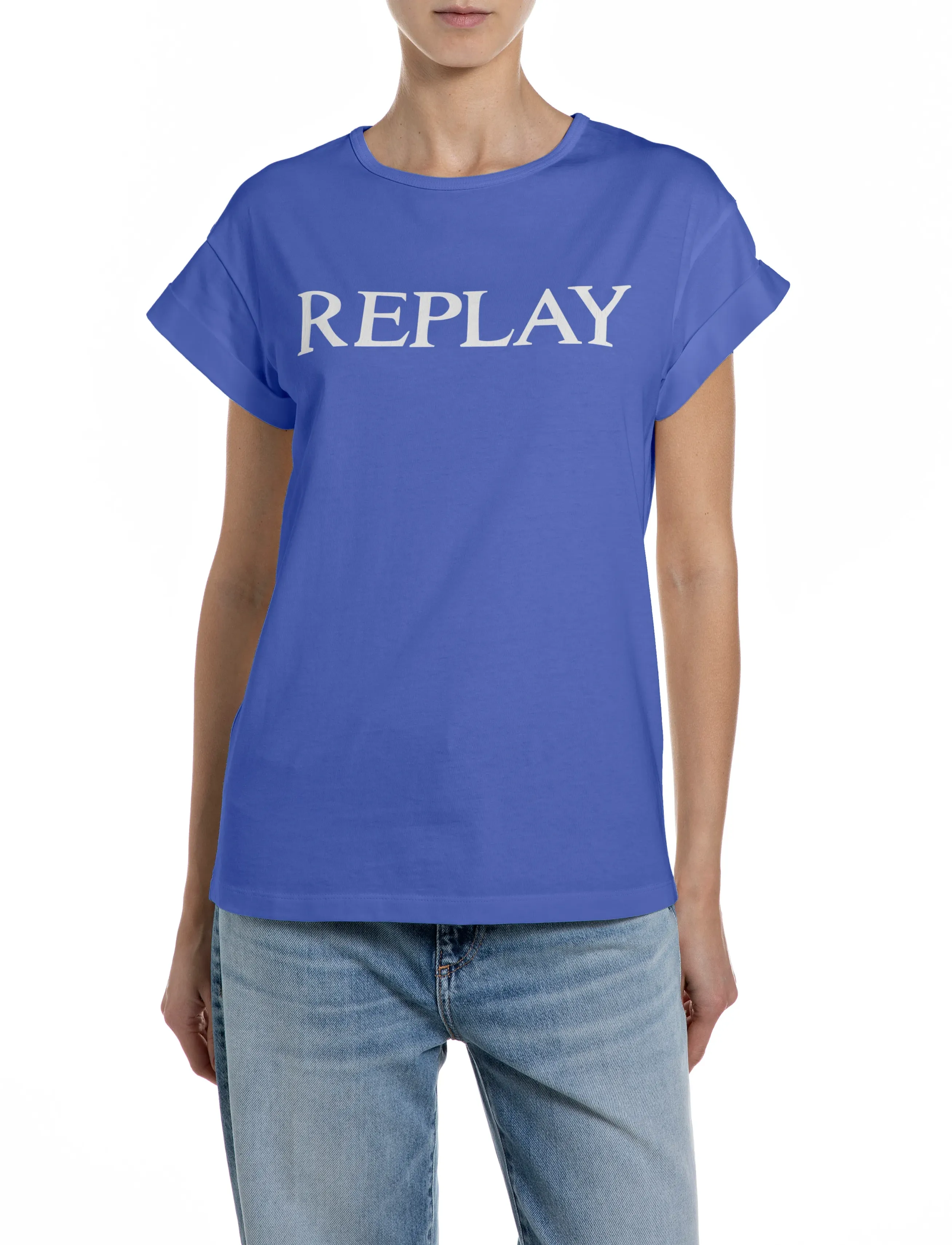 Replay REGULAR   JERSEY T-Shirt - T-shirts & Toppar - BLUE / blue