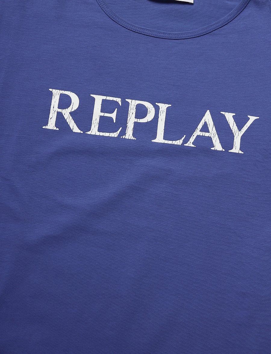 Replay - REGULAR JERSEY T-Shirt - t-shirts - blue - 4