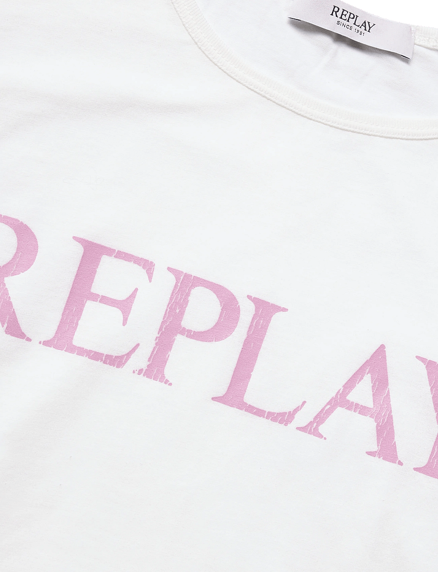 Replay - REGULAR JERSEY T-ShirtNATURAL WHITE - t-shirts - white - 4