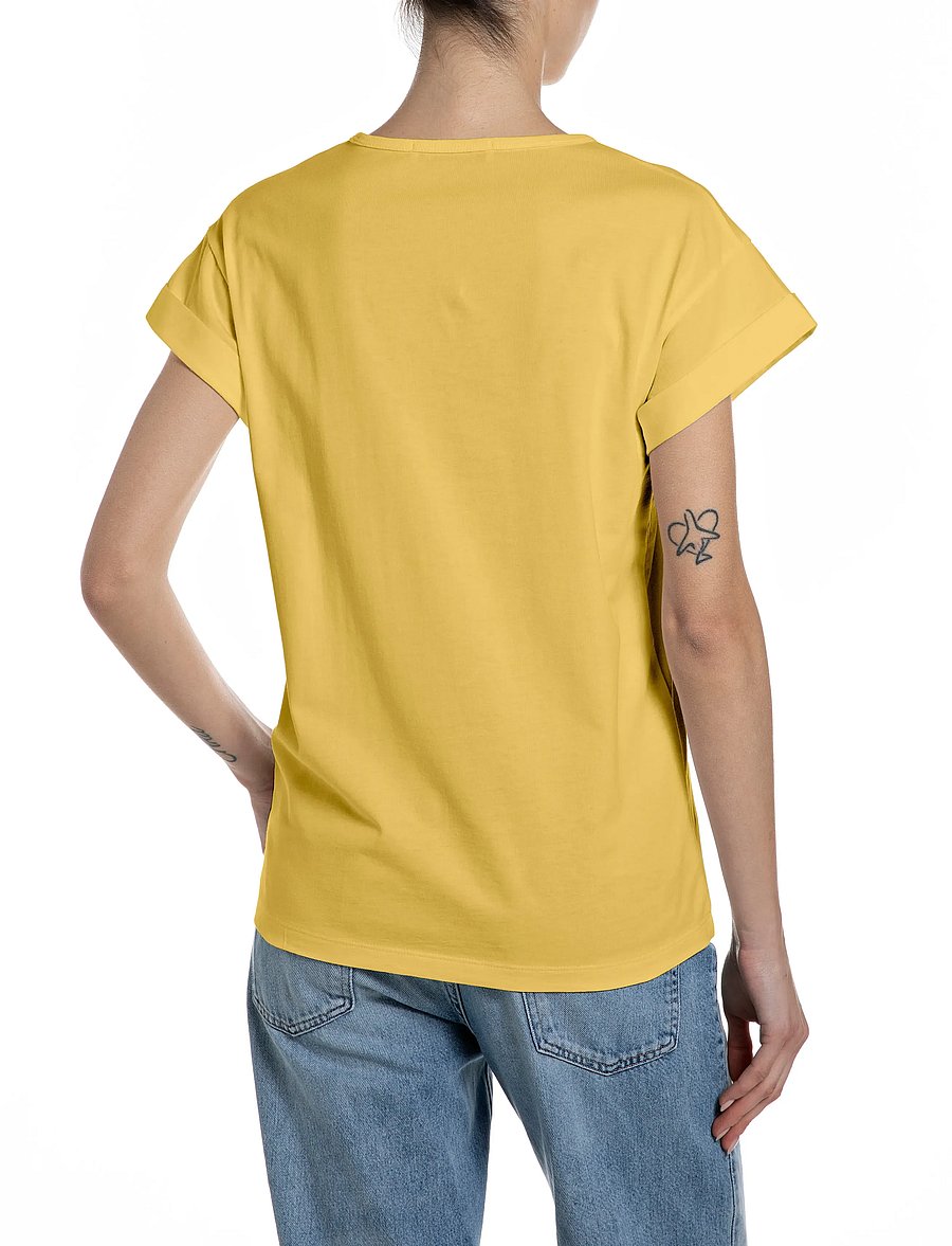 Replay - REGULAR JERSEY T-Shirt - yellow - 3