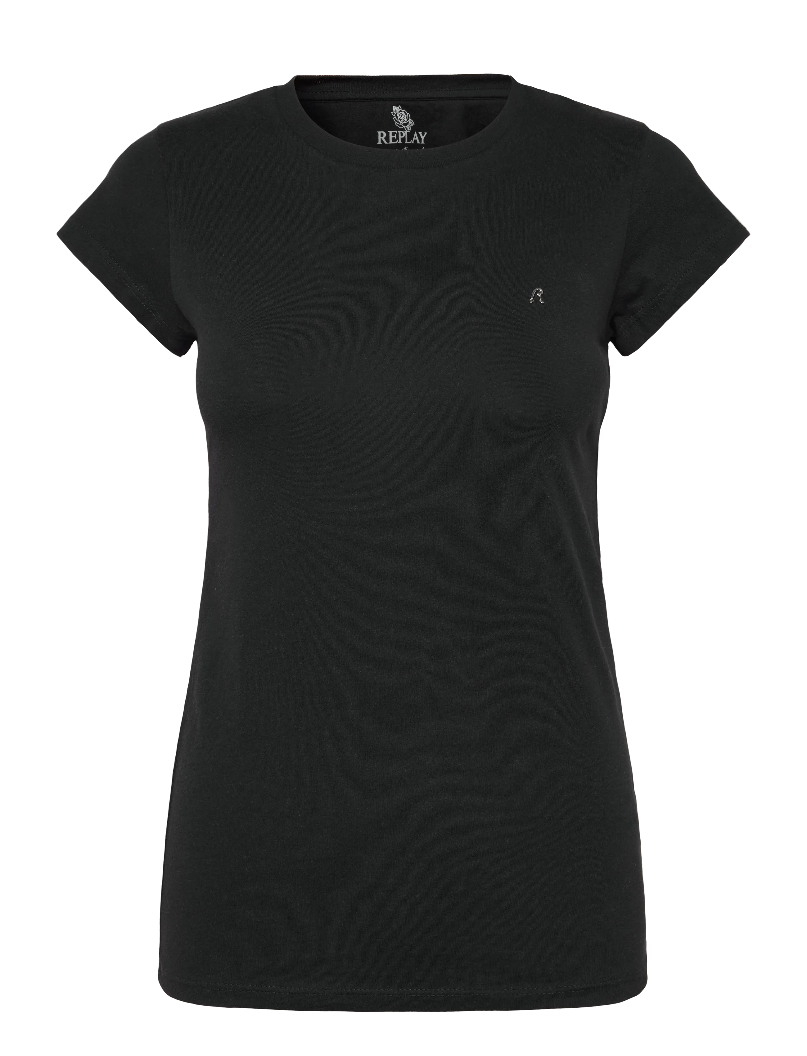 Replay SKINNY   JERSEY T-Shirt - T-Shirts & Tops - BLACK / black