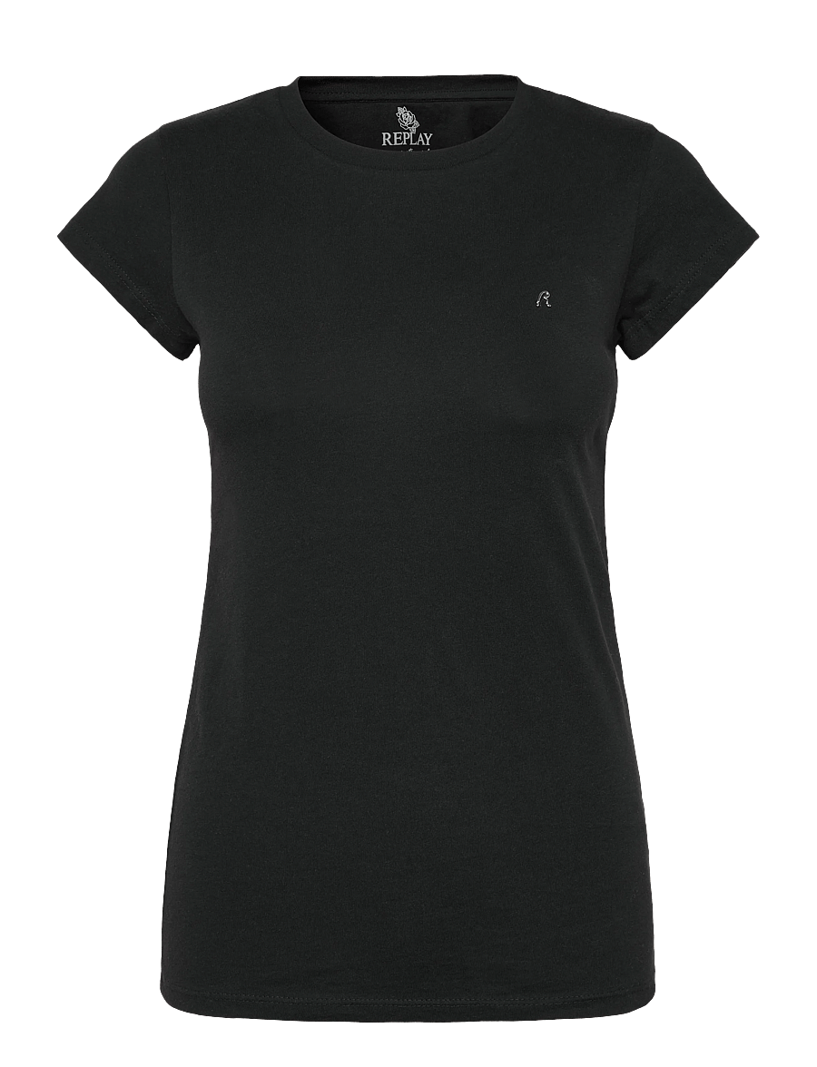 Replay - SKINNY JERSEY T-Shirt - t-shirts - black - 1