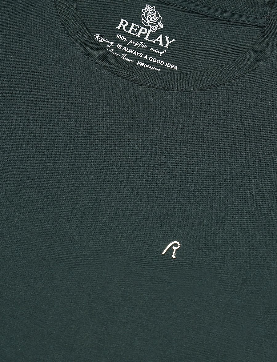 Replay - SKINNY JERSEY T-Shirt - t-shirts - green - 4
