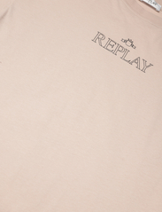 Replay - T-Shirt REGULAR PURE LOGO - t-shirty - beige - 2
