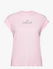 Replay - T-Shirt REGULAR PURE LOGO - madalaimad hinnad - pink - 0