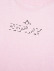Replay - T-Shirt REGULAR PURE LOGO - mažiausios kainos - pink - 4