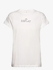 Replay - T-Shirt REGULAR PURE LOGO - laagste prijzen - white - 0