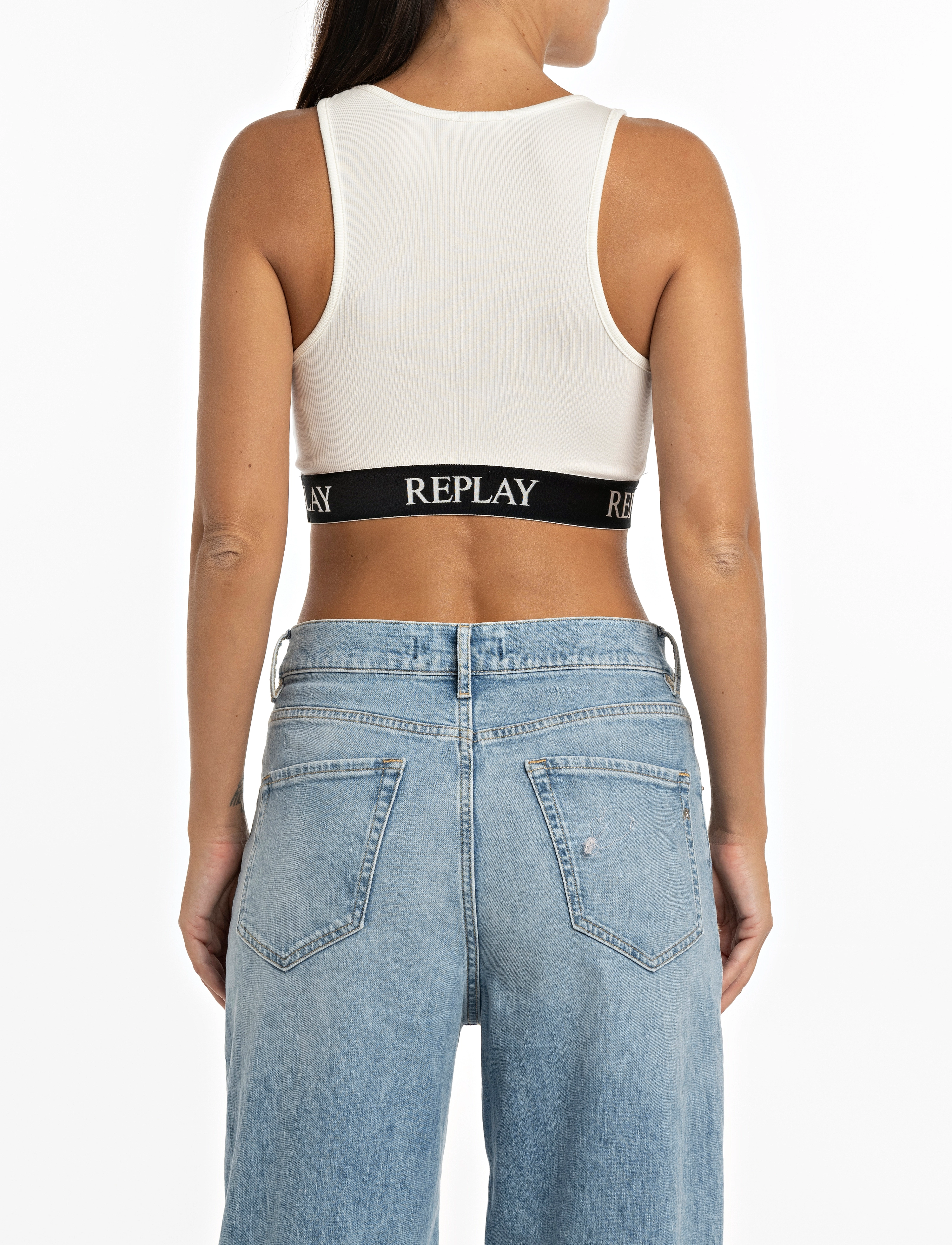 Replay - Top SLIM - cream - 3
