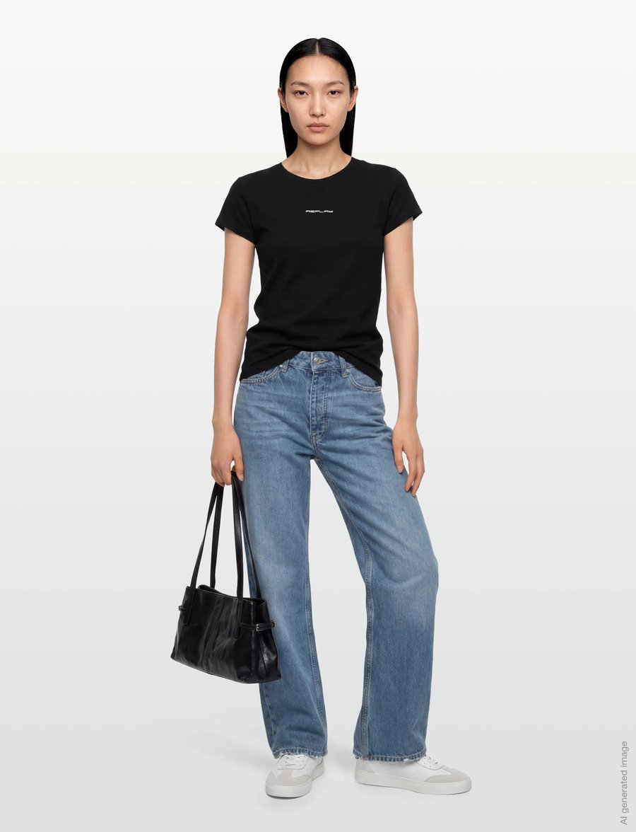 Replay - SLIM JERSEY T-Shirt - t-shirts - black - 0