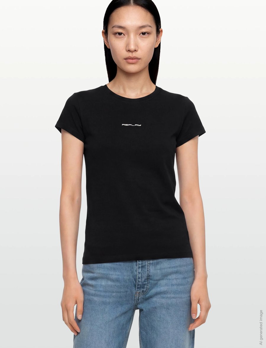 Replay - SLIM JERSEY T-Shirt - t-shirts - black - 3