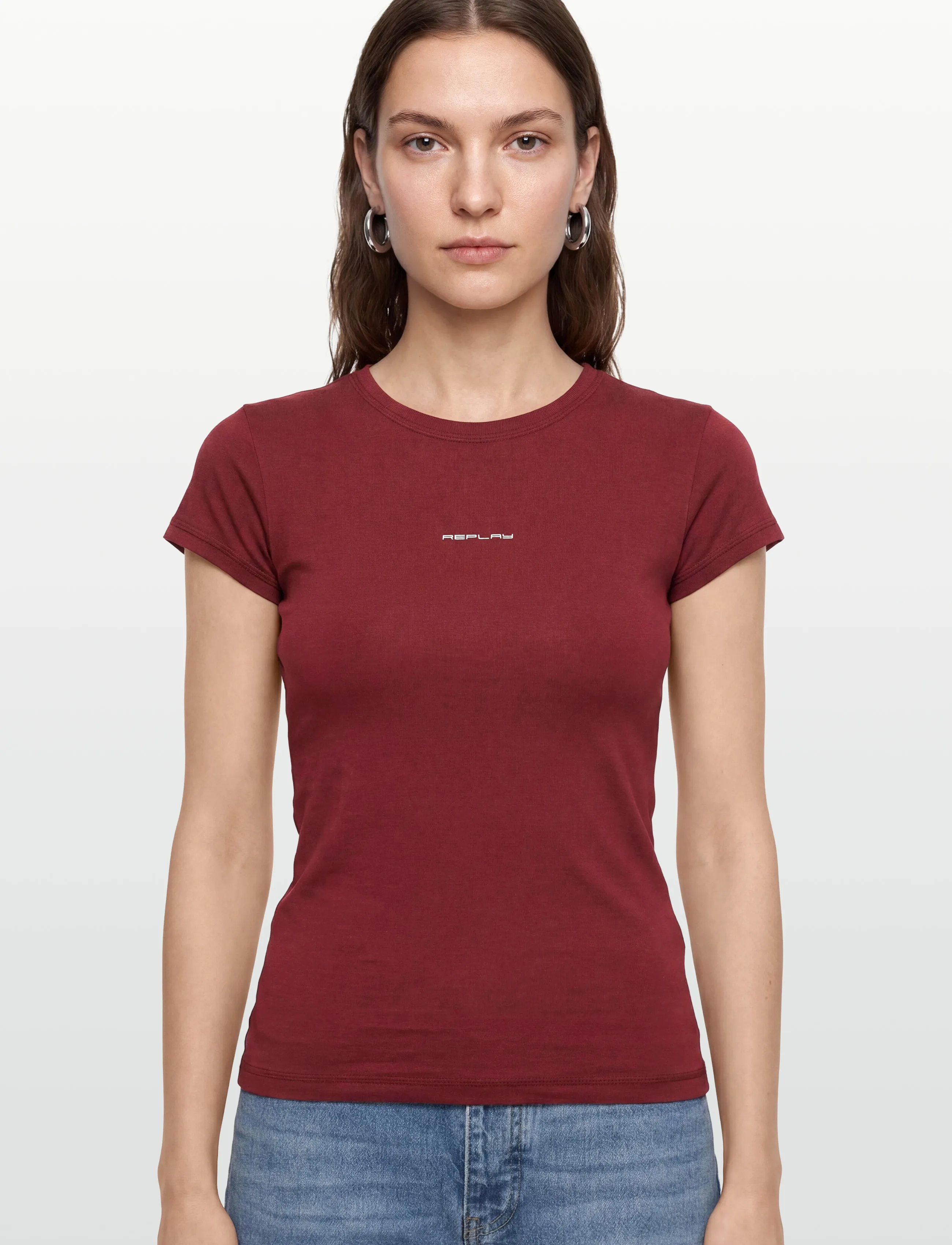 Replay - SLIM   JERSEY T-Shirt - laveste priser - red - 3