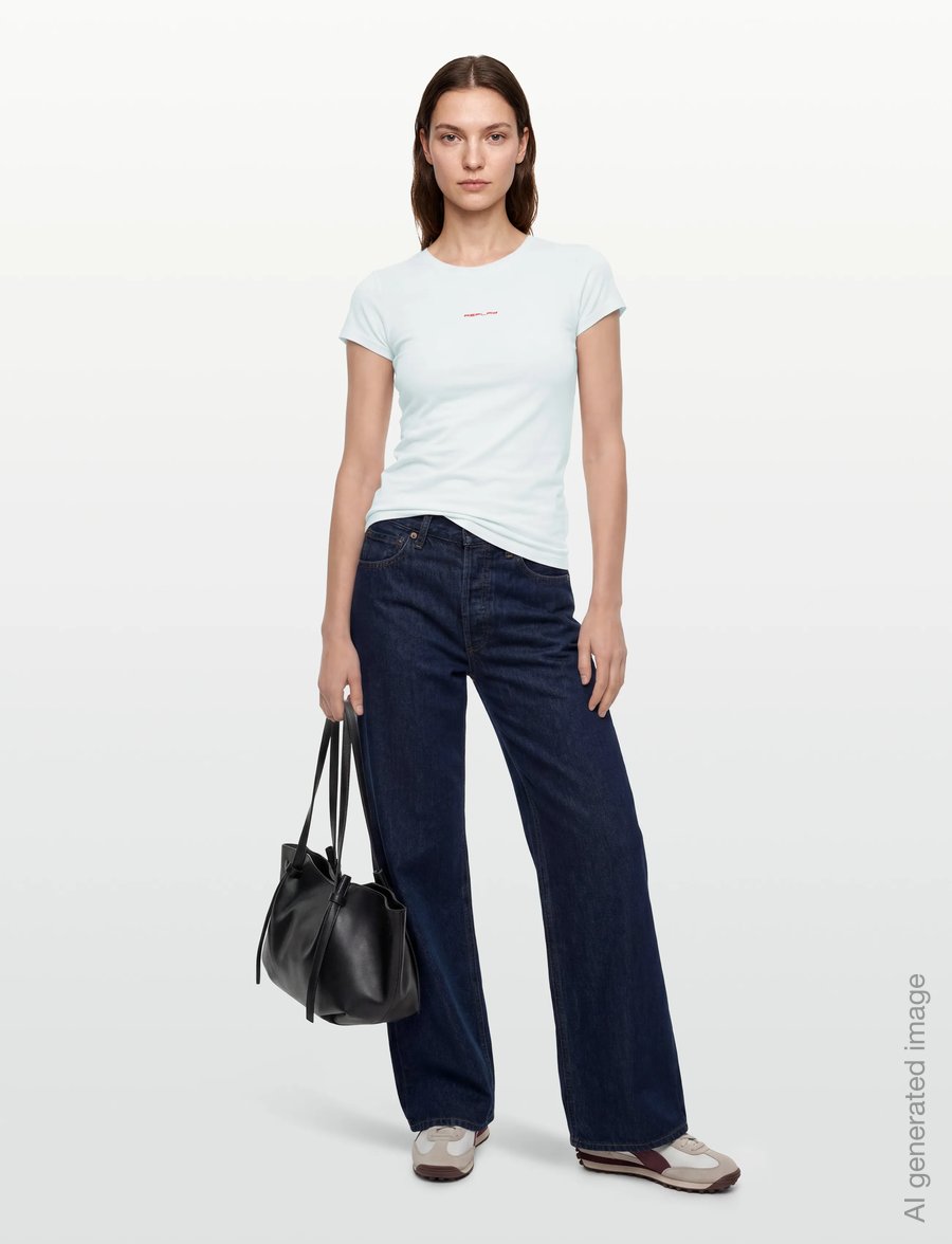Replay - SLIM JERSEY T-Shirt - t-shirts - white - 0