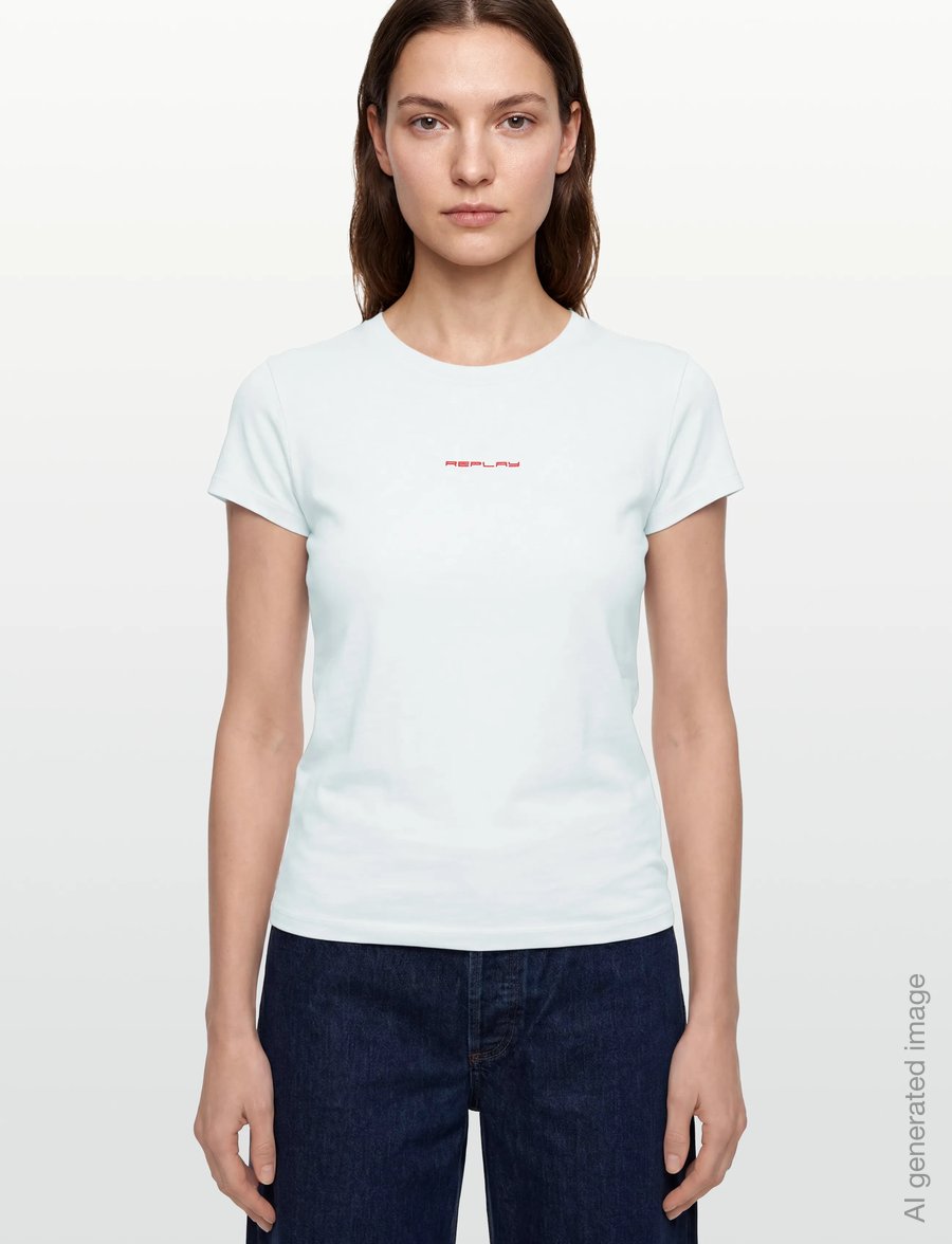 Replay - SLIM JERSEY T-Shirt - t-shirts - white - 3
