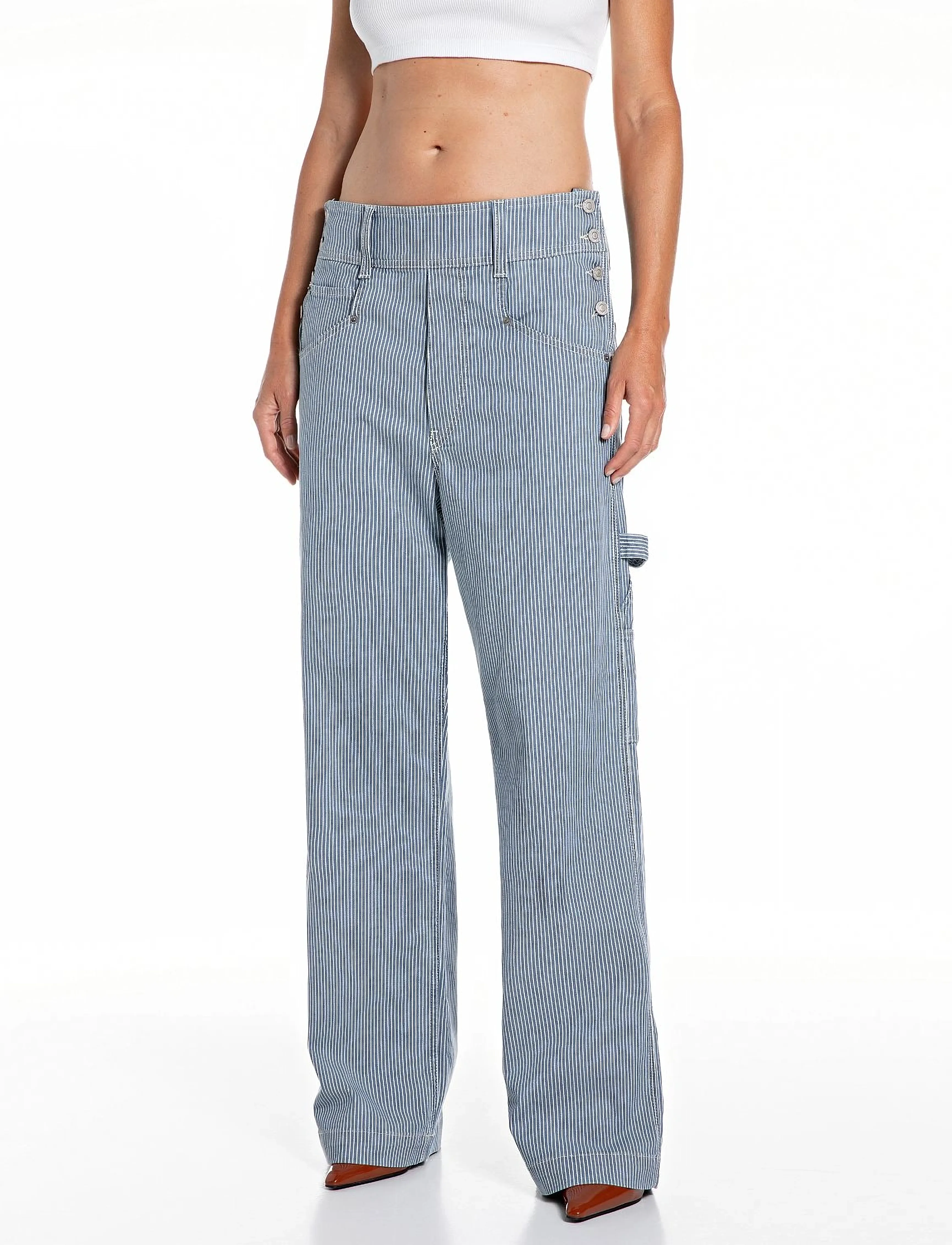 Replay Trousers Wide Leg, 28, Jeans, Marineblau - Wide, Frauen
