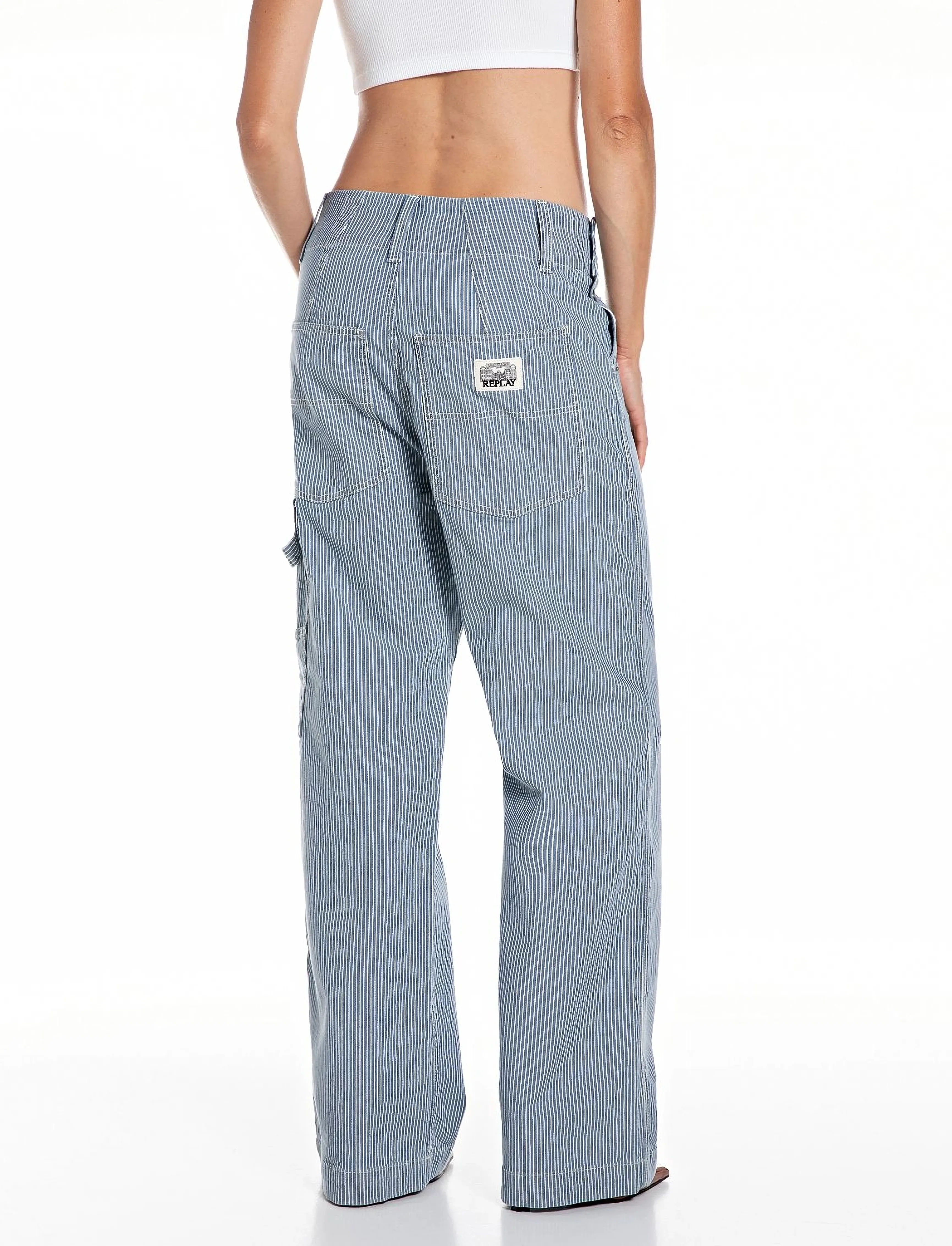 Replay - Trousers WIDE LEG - brede jeans - dark blue - 3