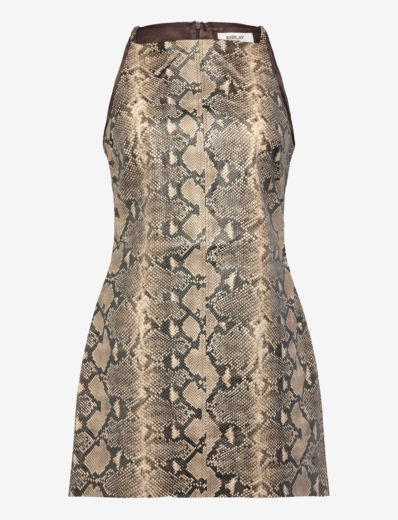 Replay - Dress SHORT DRESS - festklänningar - brown - 1