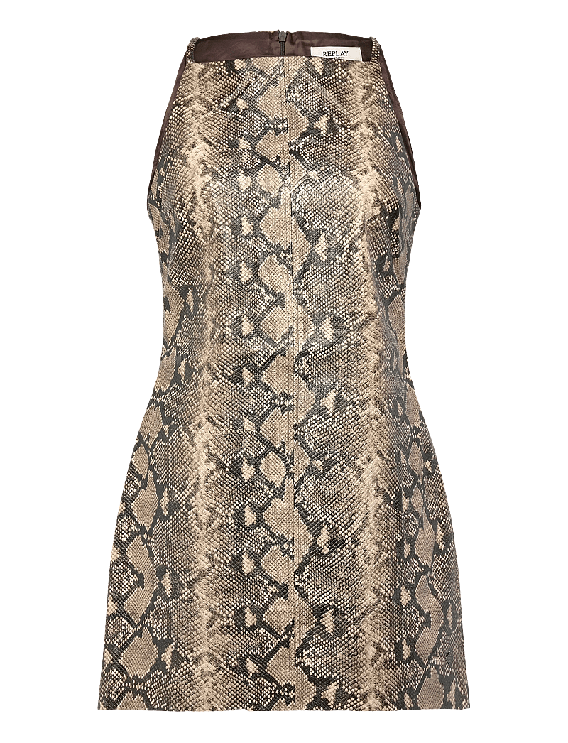 Replay - Dress SHORT DRESS - festklänningar - brown - 1