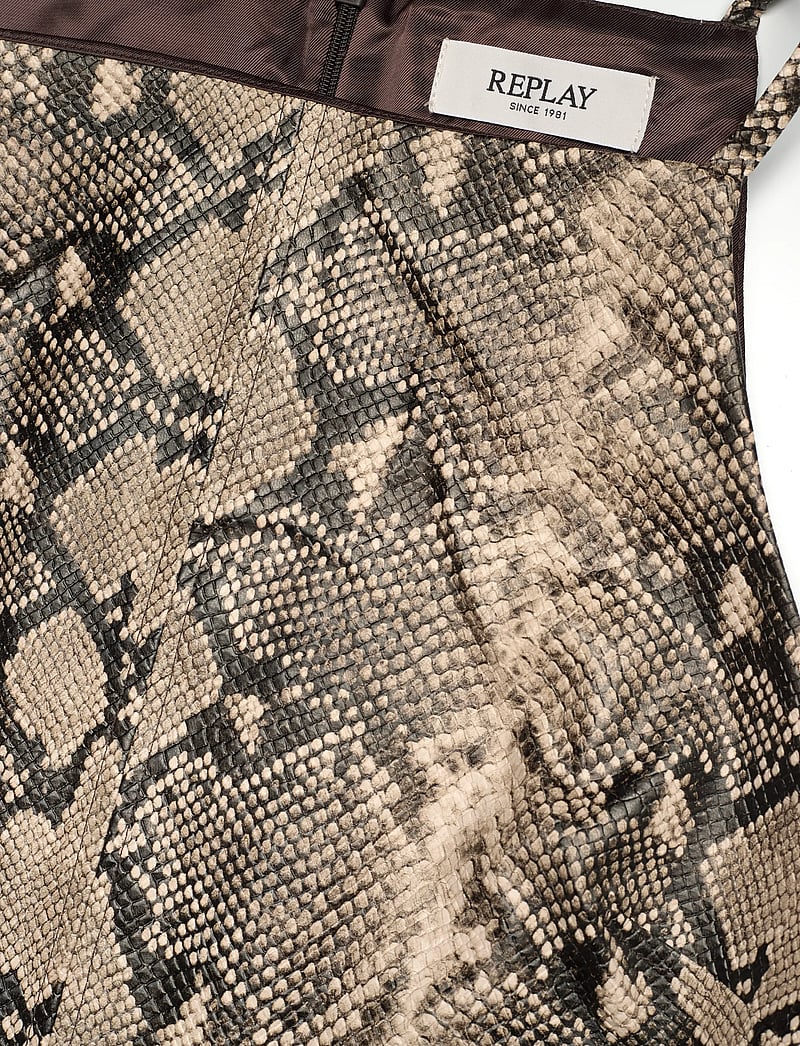 Replay - Dress SHORT DRESS - festklänningar - brown - 4