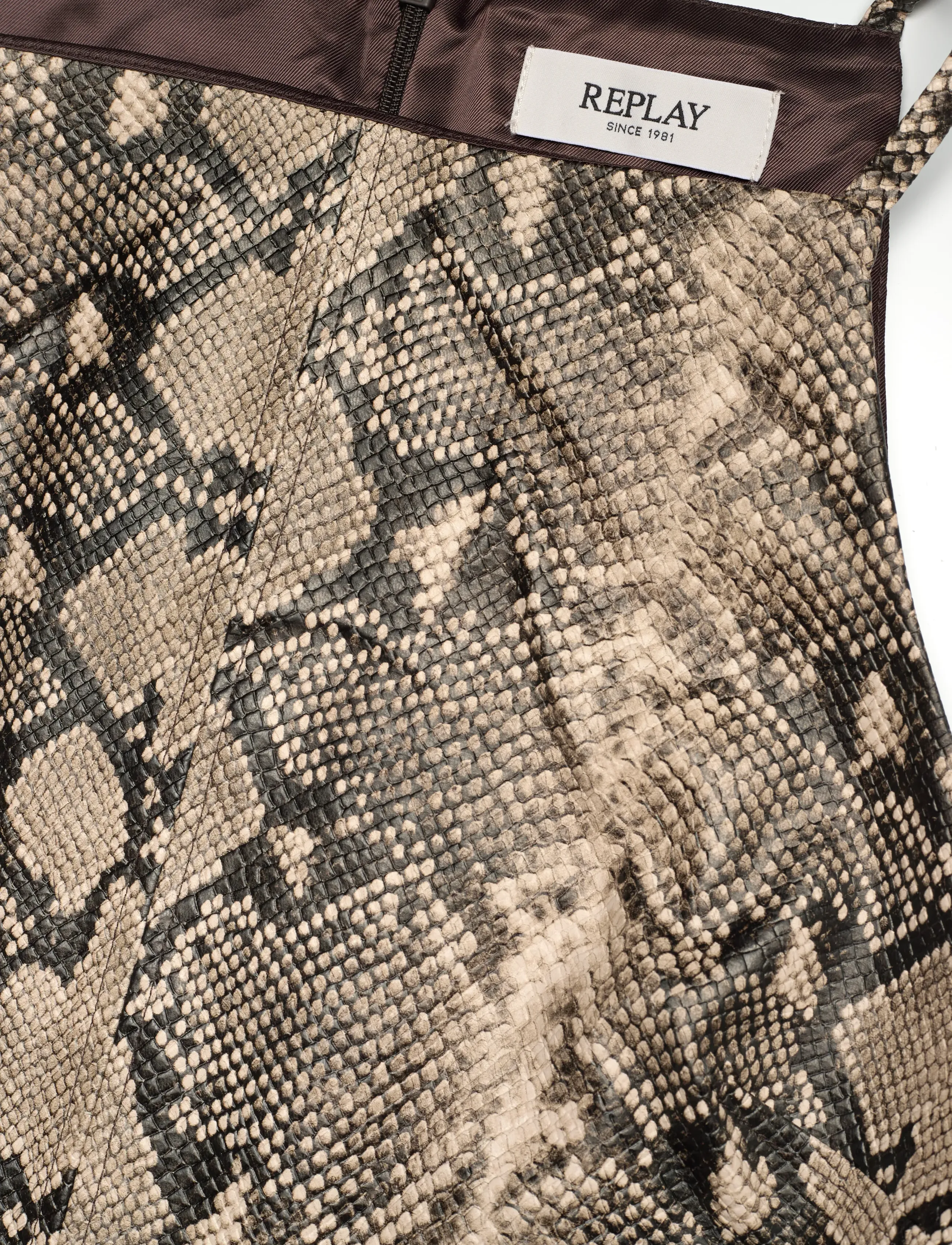 Replay - Dress SHORT DRESS - festkjoler - brown - 4