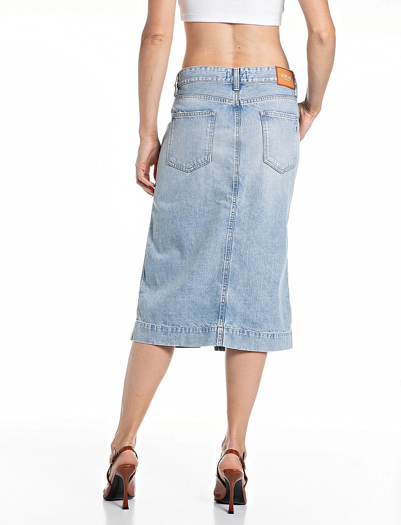 Replay - Skirt MIDI SKIRT - jeansröcke - blue - 3