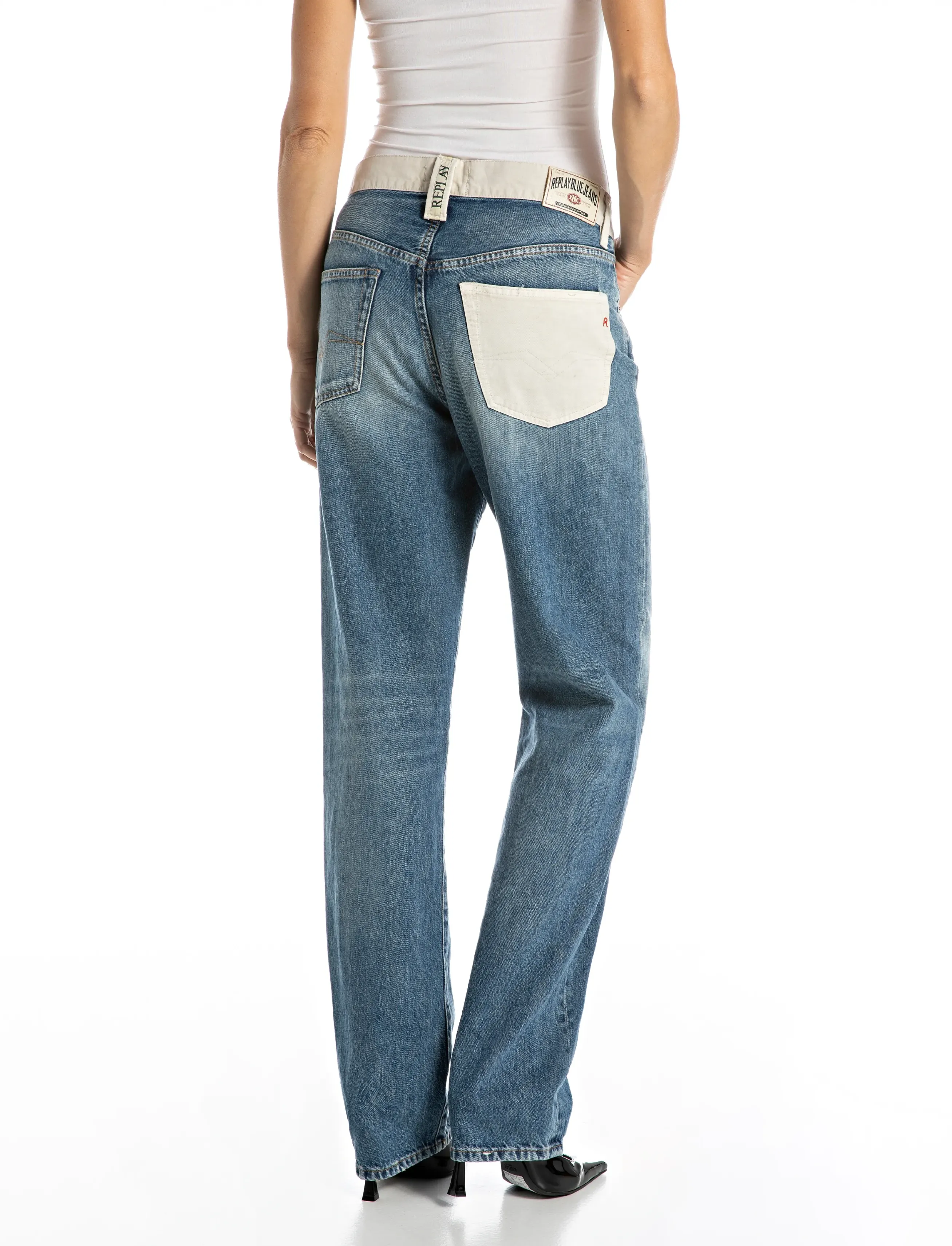 Replay - W9Z1 STRAIGHT 9Z1 ECO PLUS Sustainable DENIM Trousers - straight jeans - blue - 3