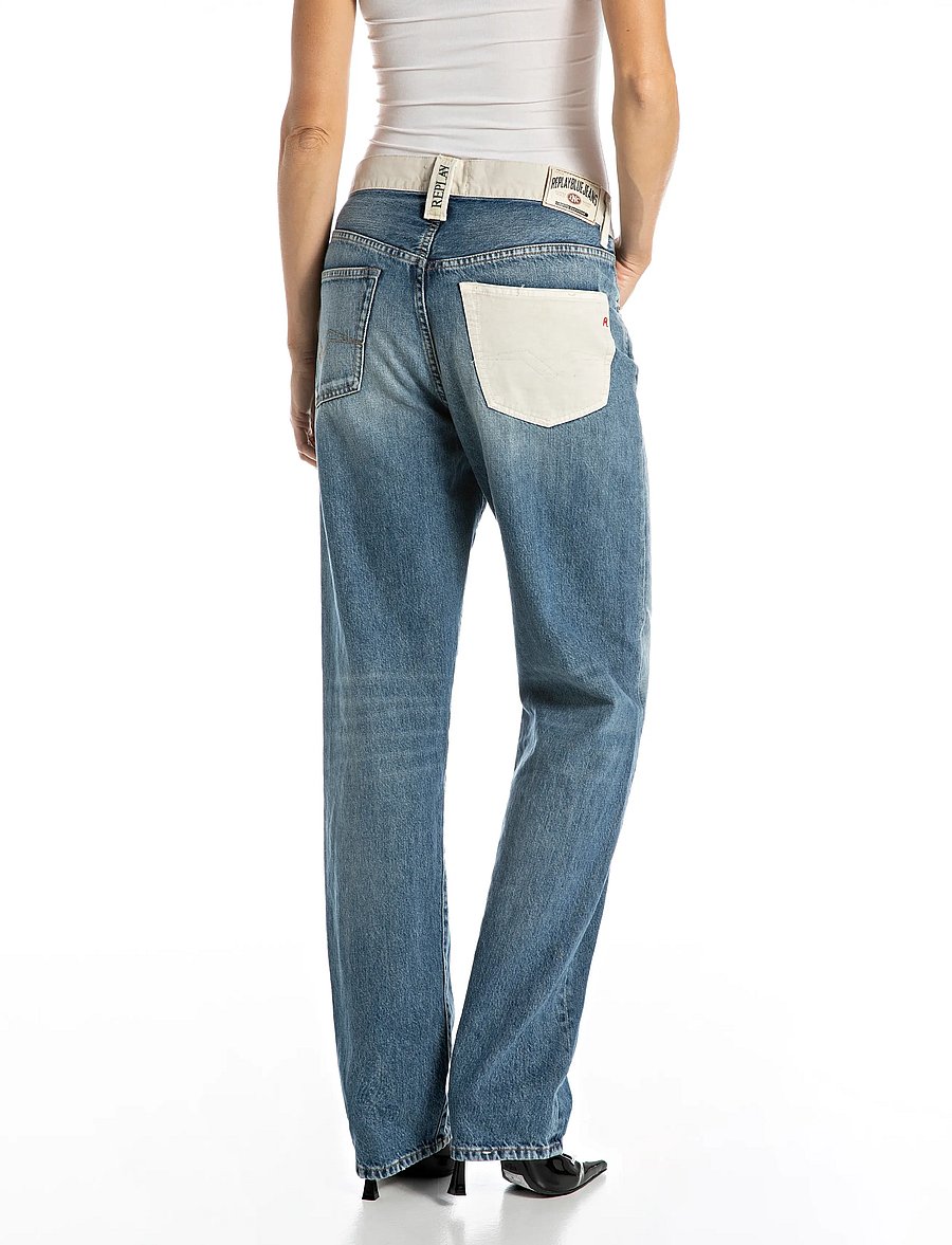 Replay - W9Z1 STRAIGHT 9Z1 ECO PLUS Sustainable DENIM Trousers - straight jeans - blue - 3