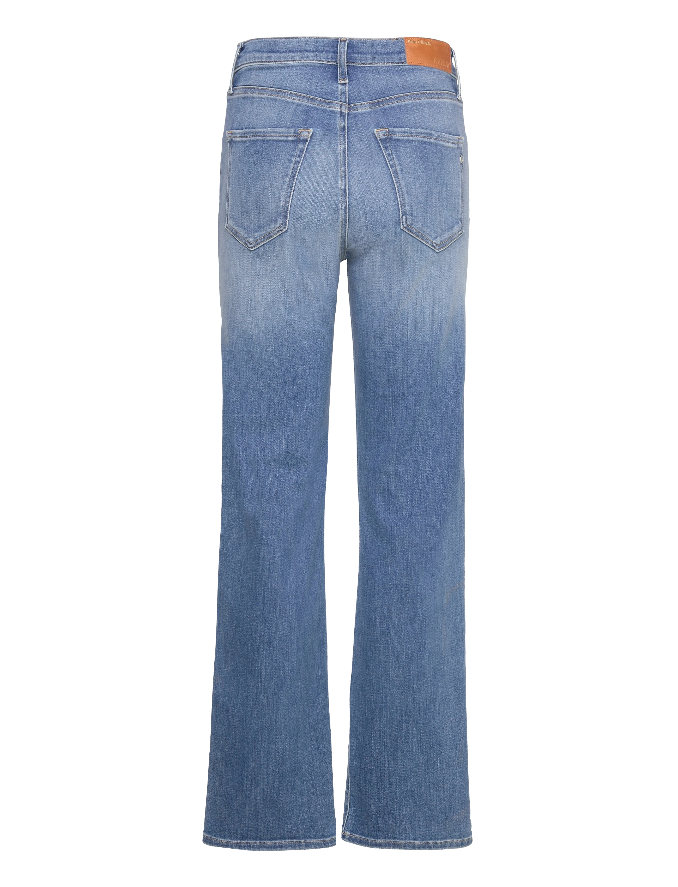 Replay - REYNE Trousers HIGH WAIST WIDE LEG - hosen mit weitem bein - blue - 1