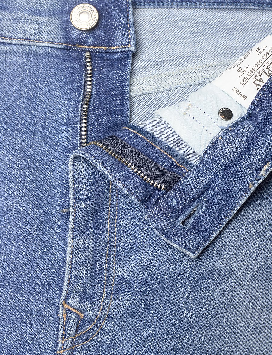 Replay - REYNE Trousers HIGH WAIST WIDE LEG - brede jeans - blue - 3