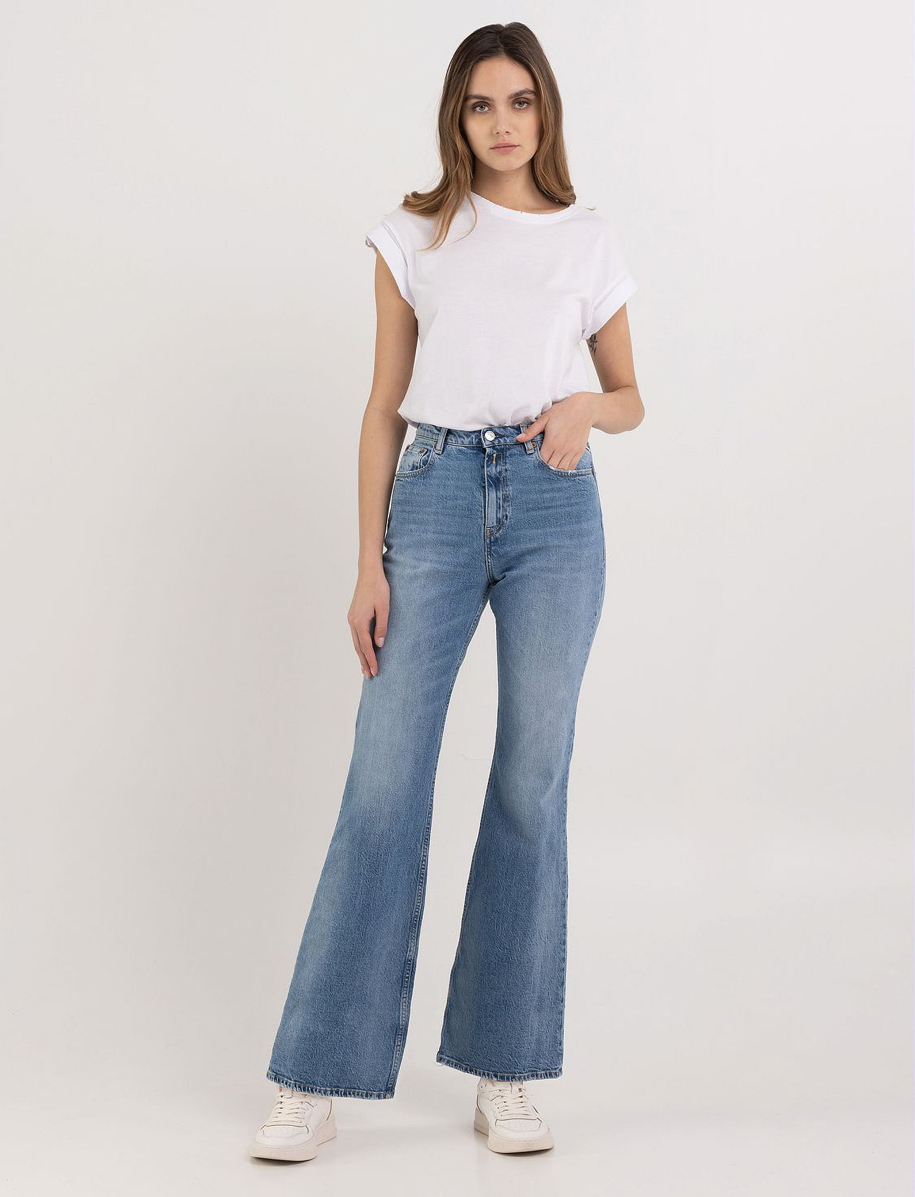 Replay - TEIA Trousers BOOTCUT Rose Label Pack - flared jeans - blue - 0