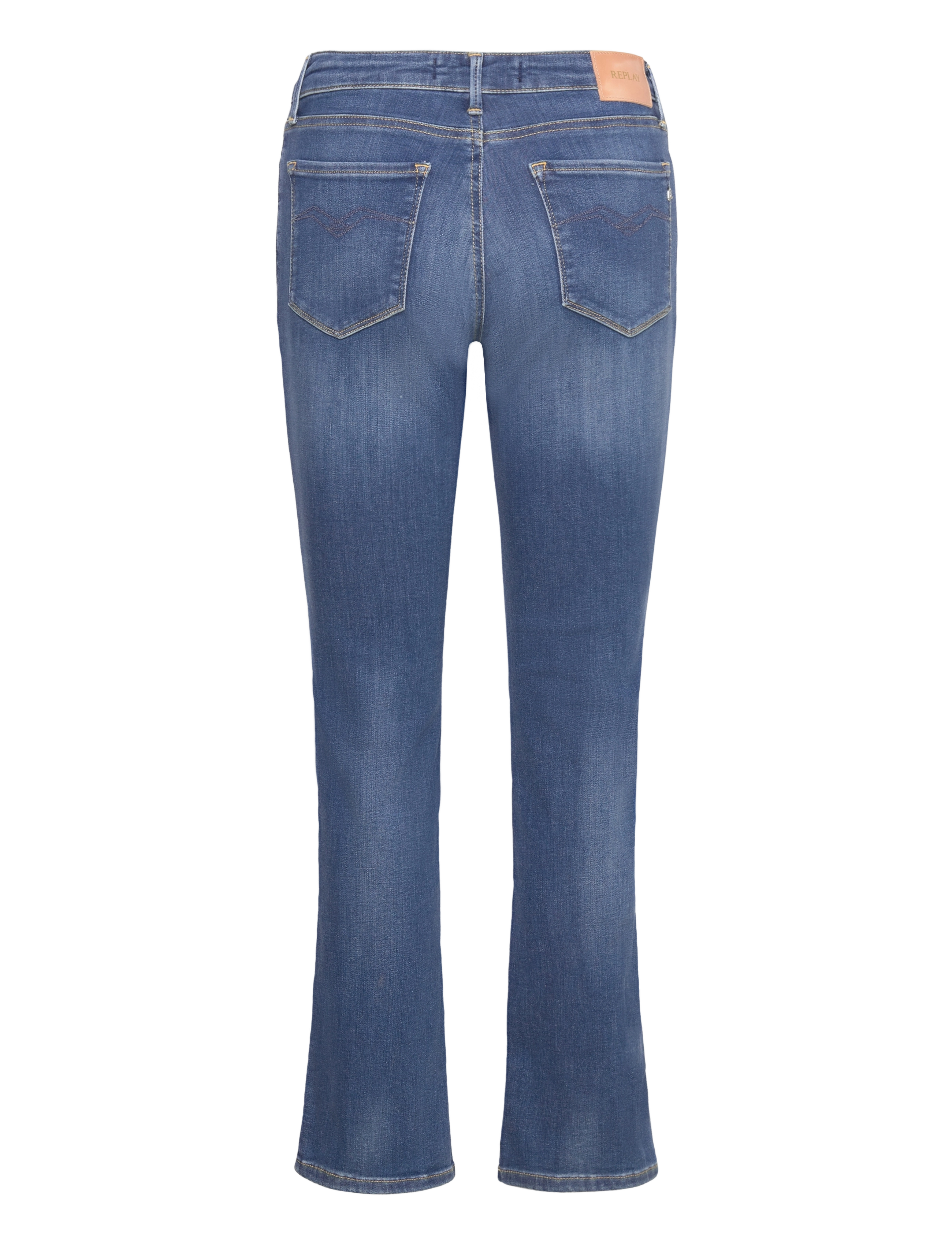 Replay - ZOLIE Trousers STRAIGHT LEG HIGH WAIST X-LITE - blue - 1