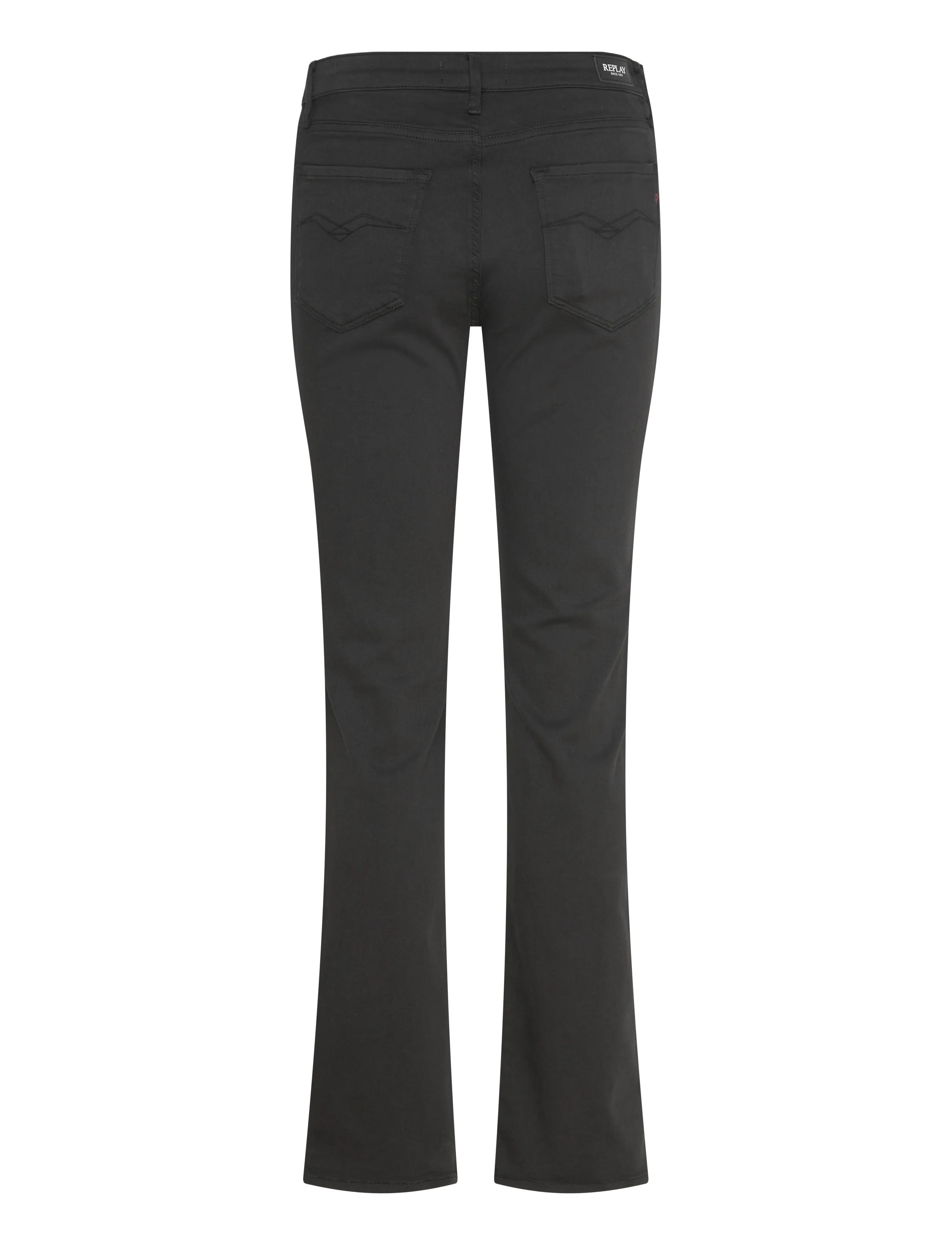Replay - ZOLIE Trousers STRAIGHT LEG HIGH WAIST Hyperflex Colour XLite - straight jeans - black - 2