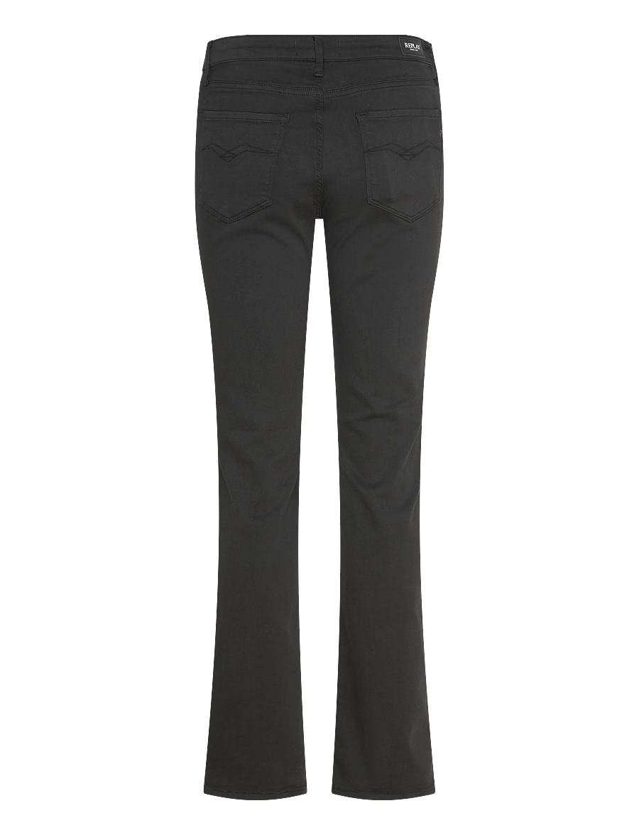 Replay - ZOLIE Trousers STRAIGHT LEG HIGH WAIST Hyperflex Colour XLite - raka jeans - black - 2